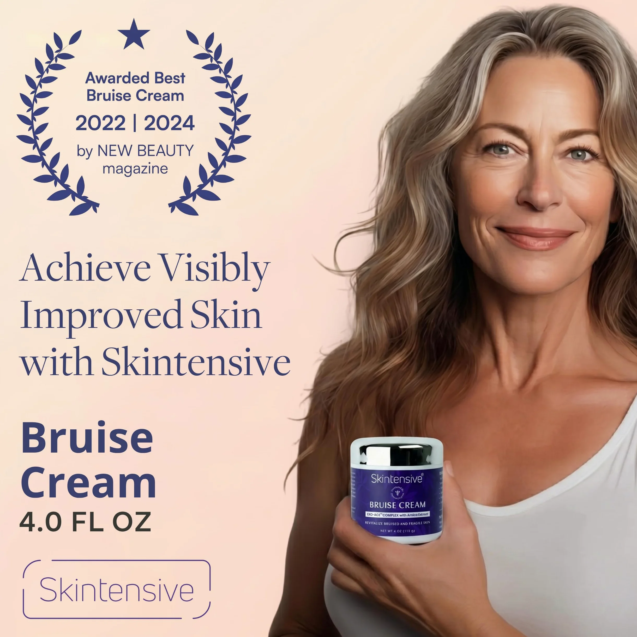 SKINTENSIVE Highest Purity Organic Arnica Plant-Based Bruise Cream for Thin Skin - Moisturizing, Anti-Aging, Healing, and Fading Scar Lotion, Vitamin K C and E, Skin Renewal