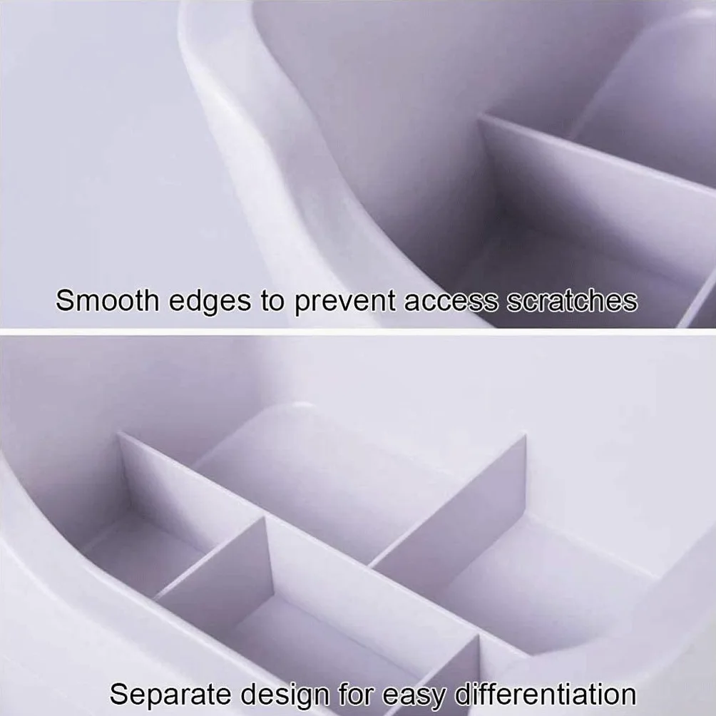 N/A Organizer per Trucchi con cassetti Scatola Porta Trucchi a Conchiglia Impermeabile Antipolvere Multifunzione Trasparente Custodia per Gioielli e Cosmetici