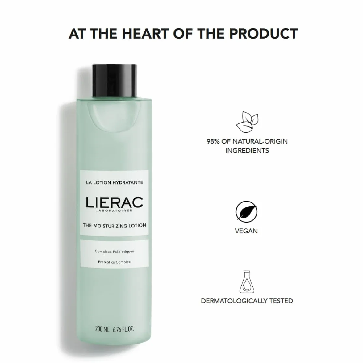 Lierac Lozione Idratante e Levigante per Viso e Occhi, Adatto a Tutti i Tipi di Pelle, Formato da 200ml