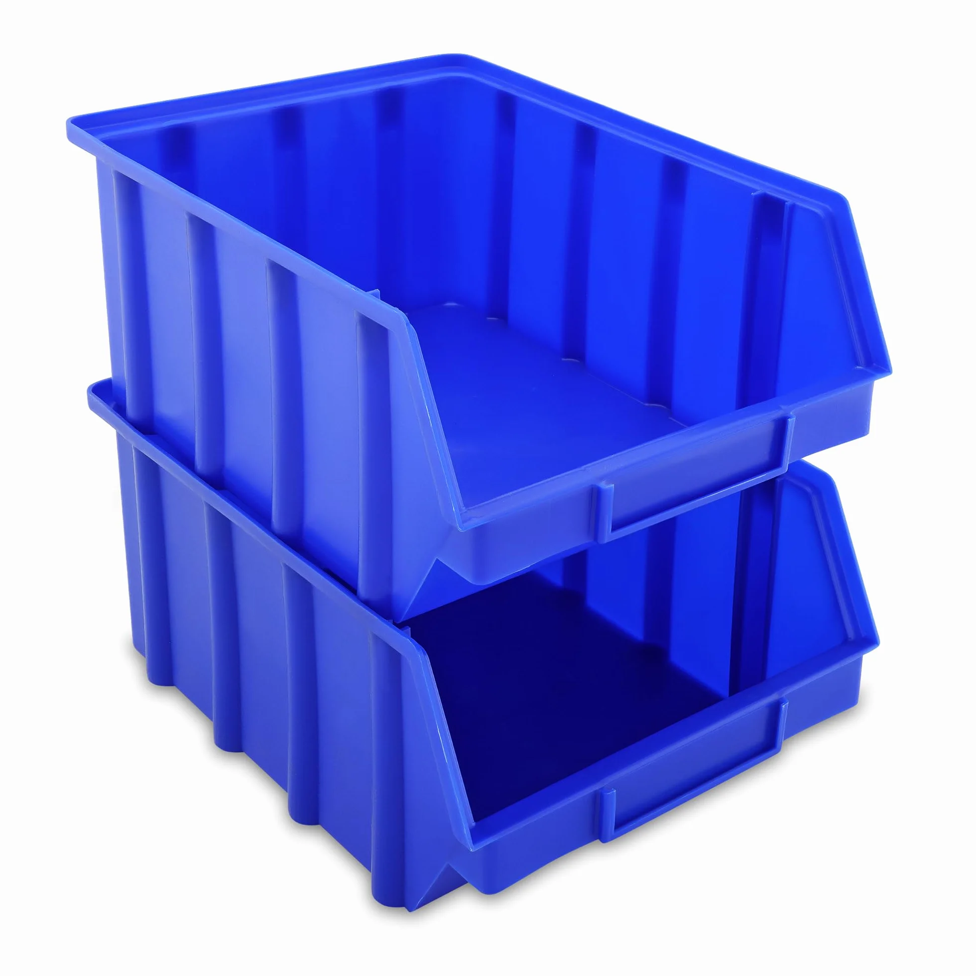 Pugilato Box Impilabili 3 Pezzi Blu 145x248x127 mm Scaffale