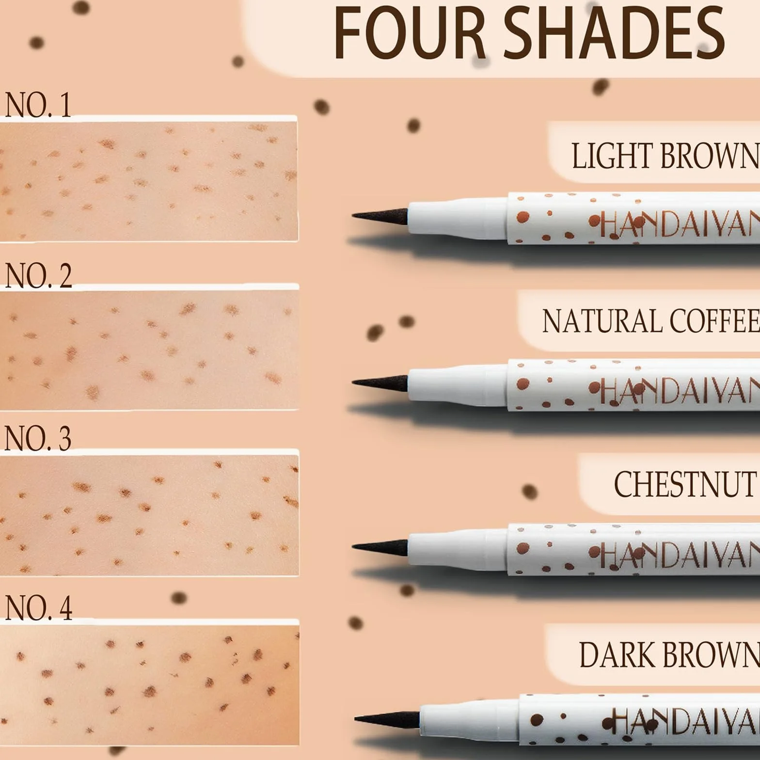Penna Lentiggini, Penna per Trucco con Lentiggini di Bellezza, Penna a Lentiggine Naturale per Lentiggini Viso Impermeabile