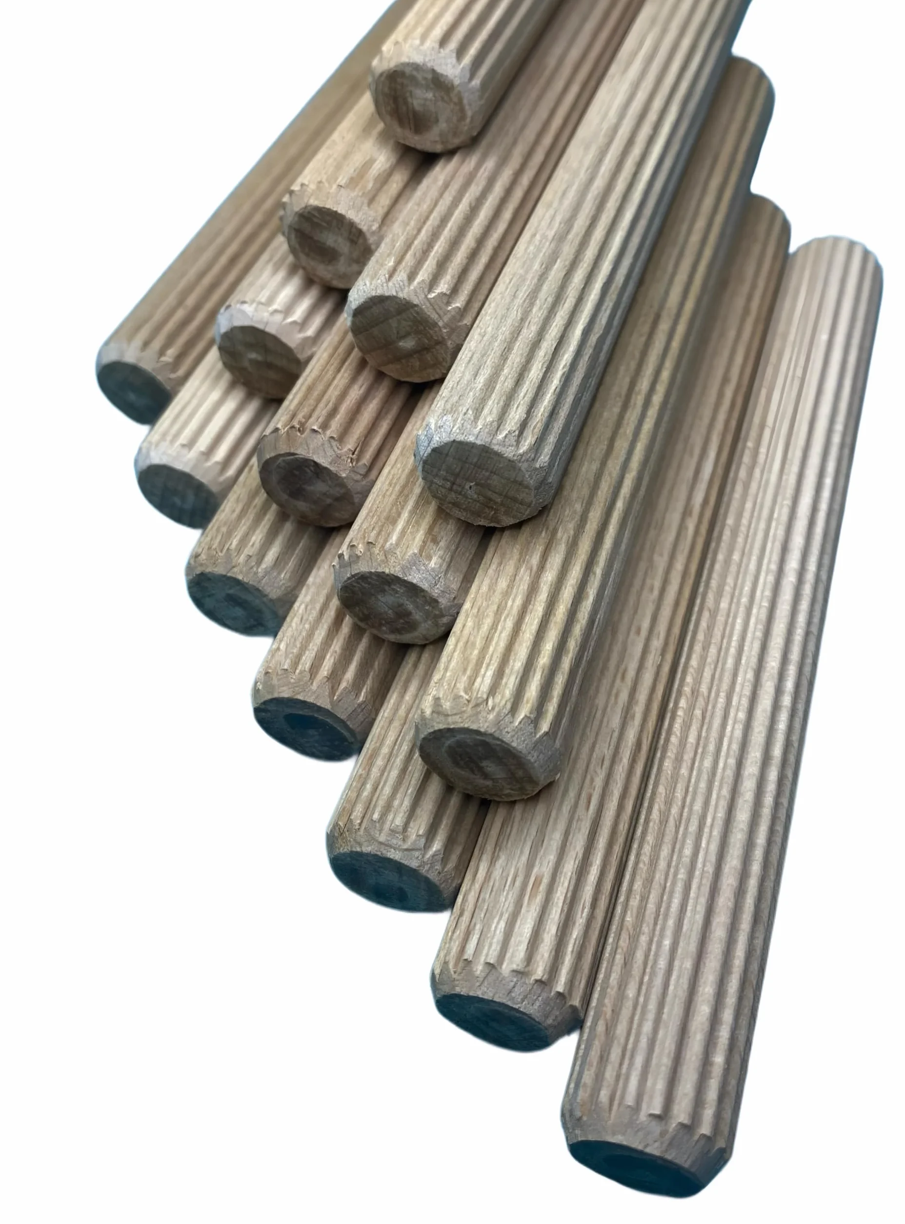 Perni di Giunzione in Legno di Faggio 24 Spine 16 x 140 mm Scanalate per Carpenteria e Strutture in Legno Massello
