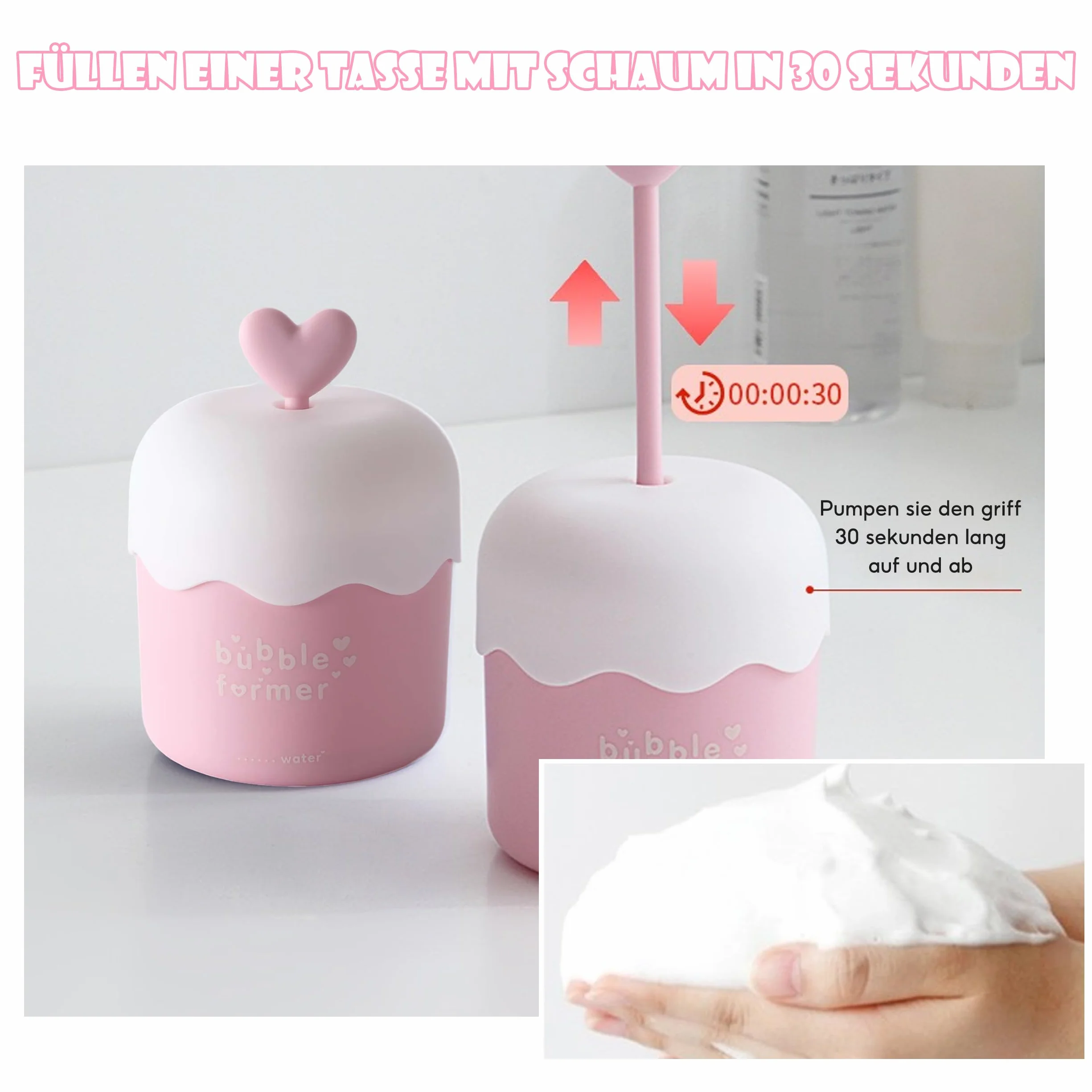 Tazza Schiumogena per Detergente Viso, Creatore di Schiuma, Schiumatore per Skincare da Viaggio, Dispenser di Schiuma per Detergente Viso per Lavaggio del Viso e Doccia