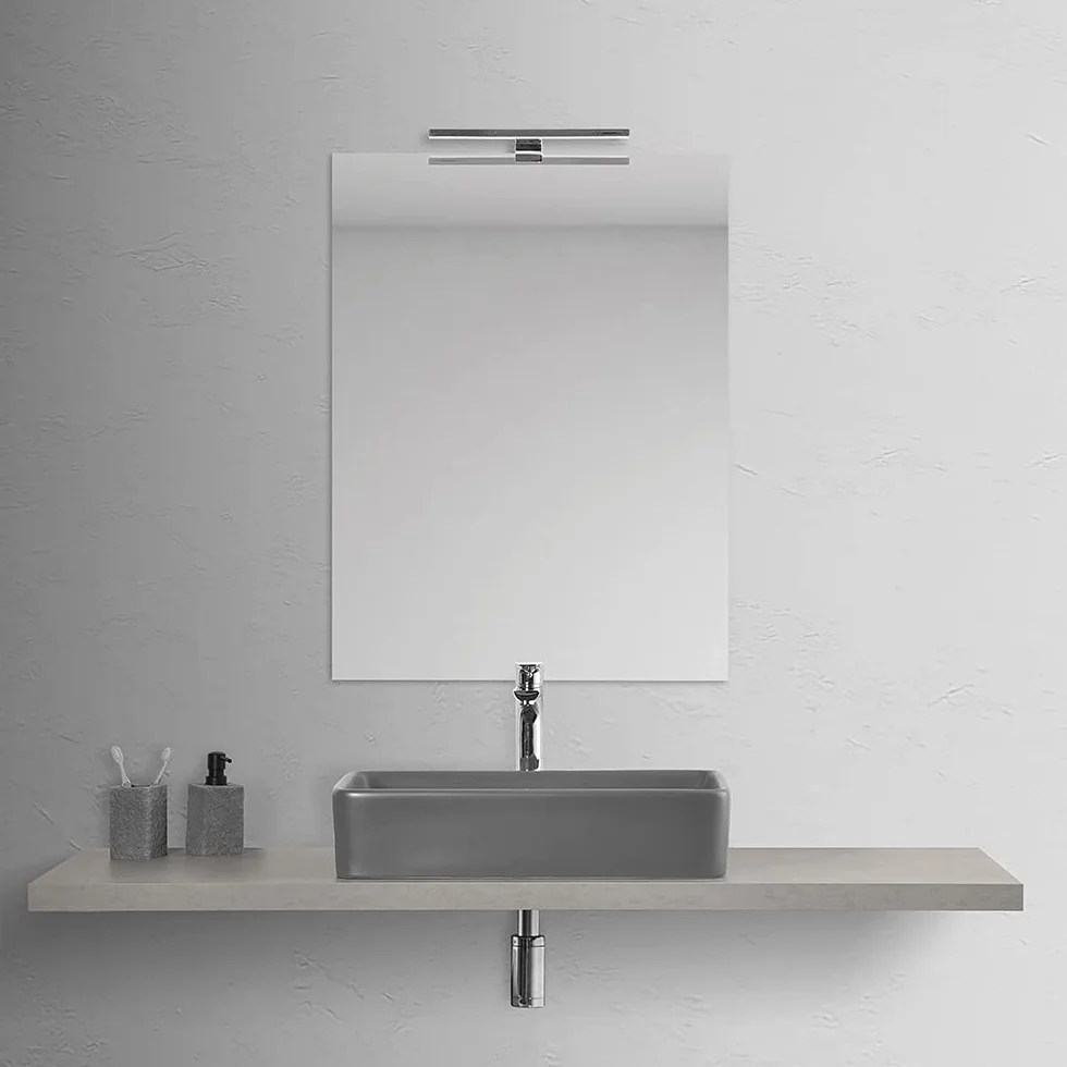 Inbagno Master Mensola sospesa per lavabo 140 cm Grigio Cemento Rivestimento Idrorepellente