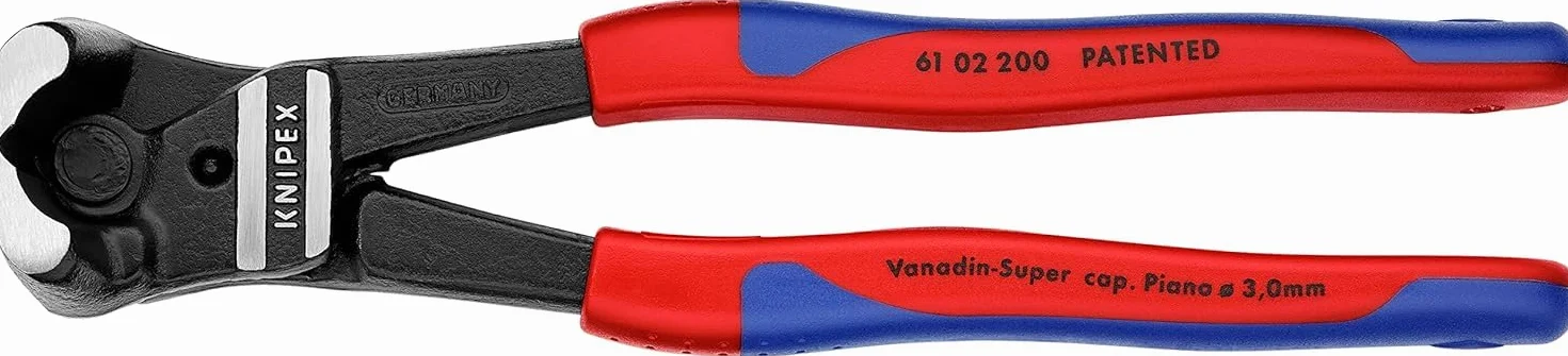 KNIPEX Tronchese taglienti frontali per bulloni 200 mm 61 02 200