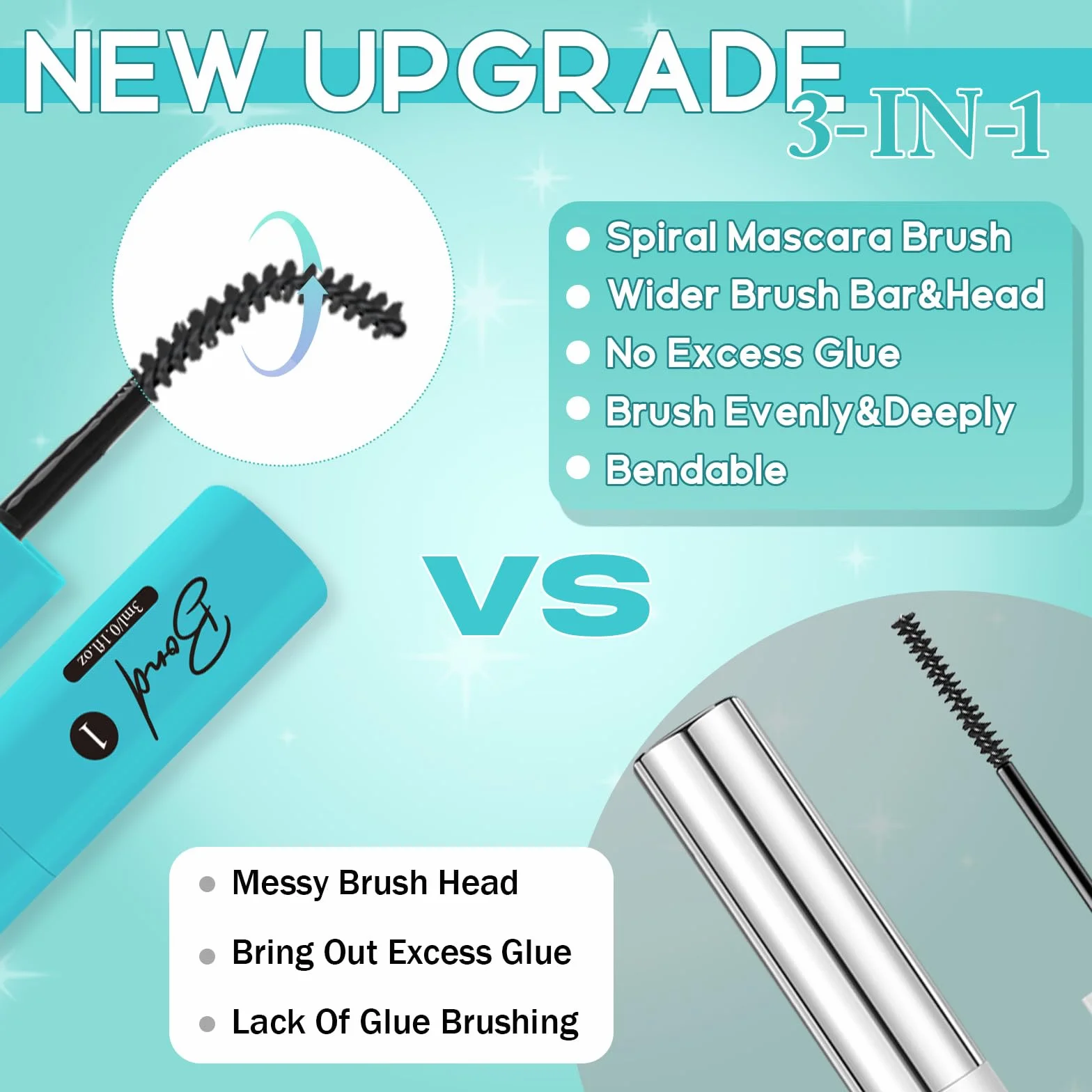 GEMERRY 3-IN-1 Bond & Seal & Remover Colla Ciglia Finte Ciuffetti Bond e Seal Ciglia Nero Colla per Ciglia Finte Durata 72 ore+ Impermeabile | Nuoto e Bagno | Senza Lattice
