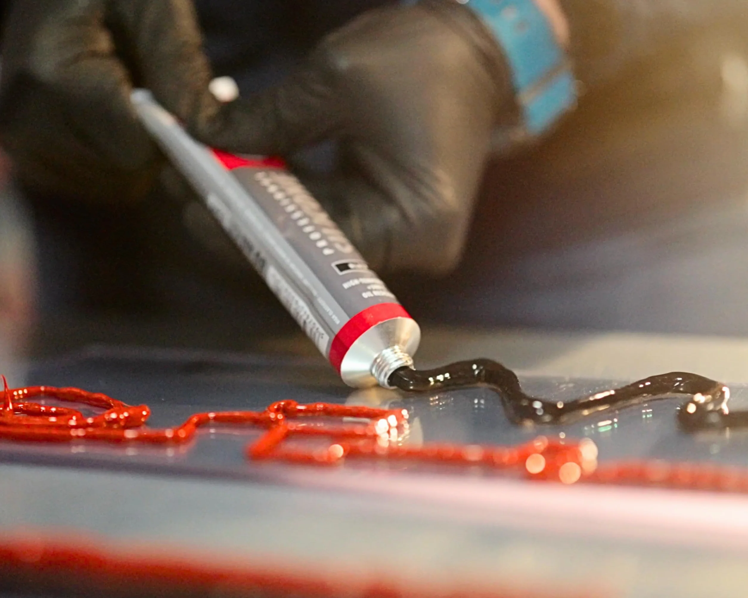 Sigillante elastico permanente nero ad alta temperatura CX80 80 ml per edilizia, automobili e industriali
