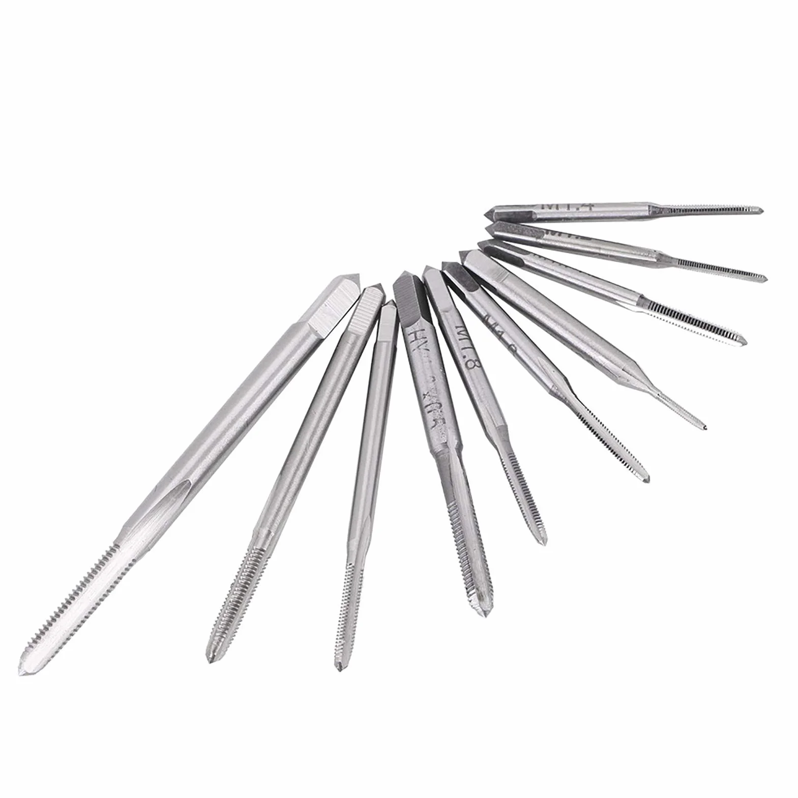 Set di Maschiatori Manuali Mini 10 Pezzi M1-M3.5 per Filettatura