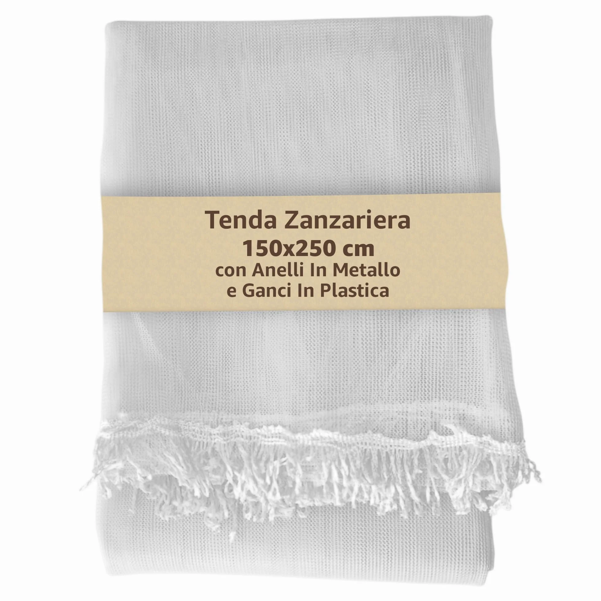 SONIT Zanzariera Finestra Bianco 150x250cm con Gancetti e Anelli, Rete Antizanzare per Porta Finestra, Protezione Insetti