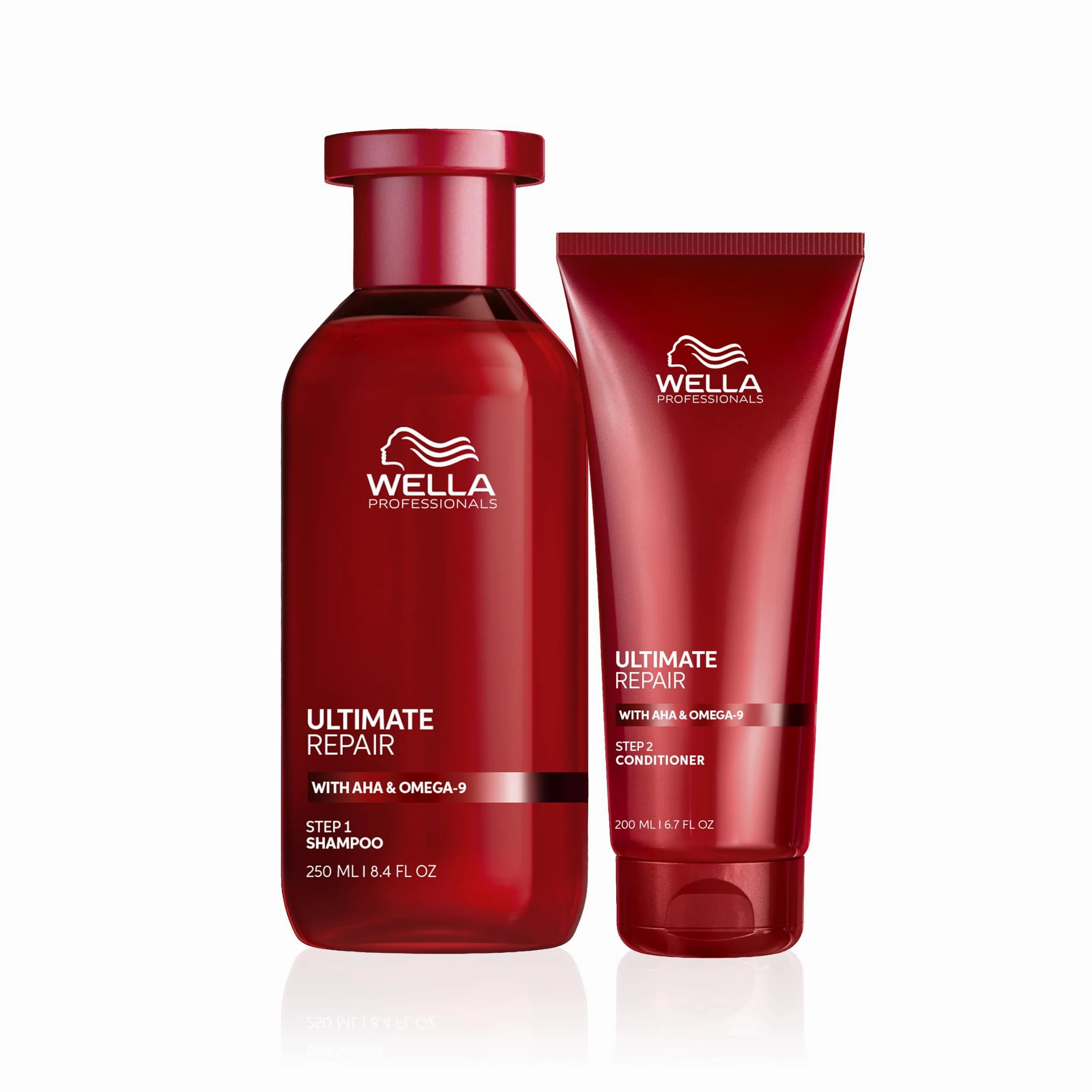 Wella Professionals ULTIMATE REPAIR Shampoo Professionale 250ml e Conditioner Professionale Idratante 200ml per Capelli Danneggiati