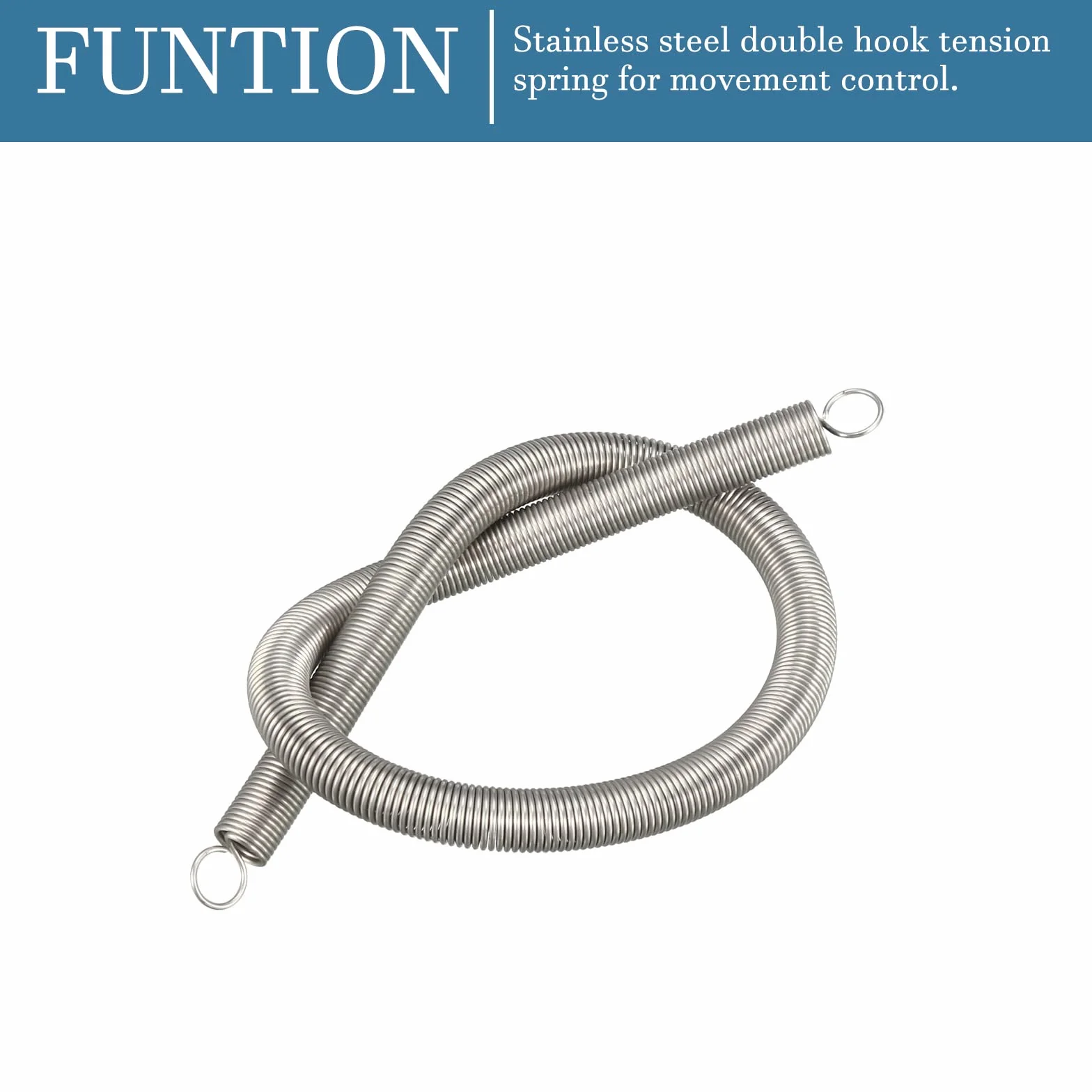 QUARKZMAN 0.8mmx8mmx300mm Estensione Tensione Molla Inossidabile Acciaio Doppia Gancio Molle per Macchine Industriali