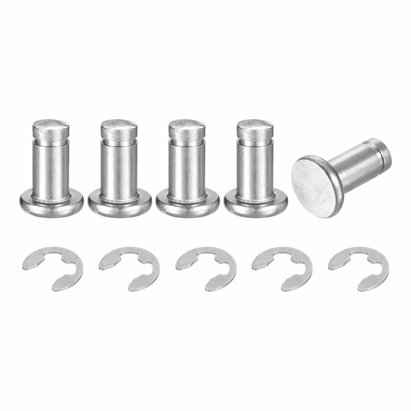 QUARKZMAN 5Set M6x12mm Perno Posizionamento Cilindrico Elastico Acciaio Inossidabile 304, Argento
