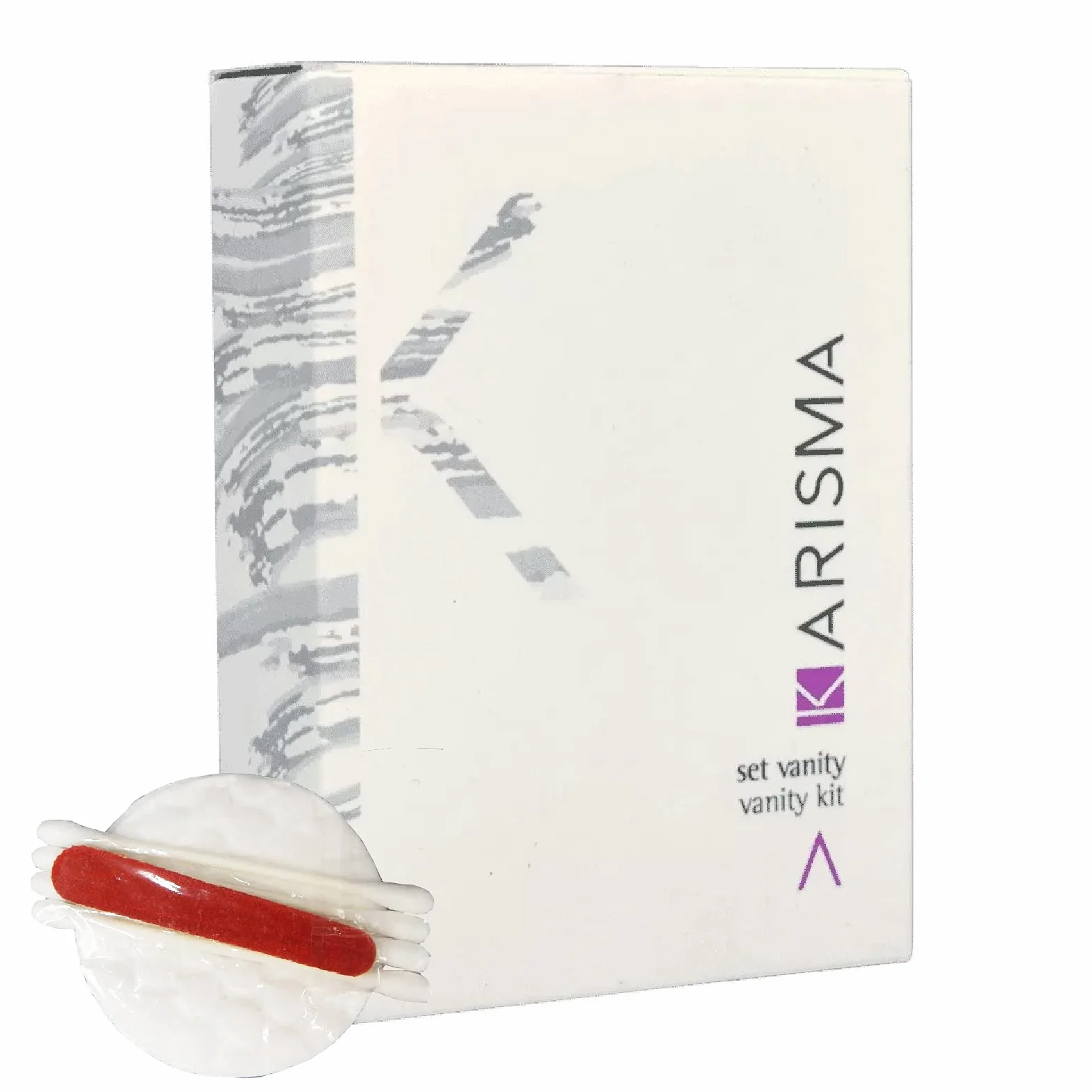 100 x SET VANITY KARISMA DISCHI IN COTONE CON LIMA E COTTONFIOC IN ASTUCCIO