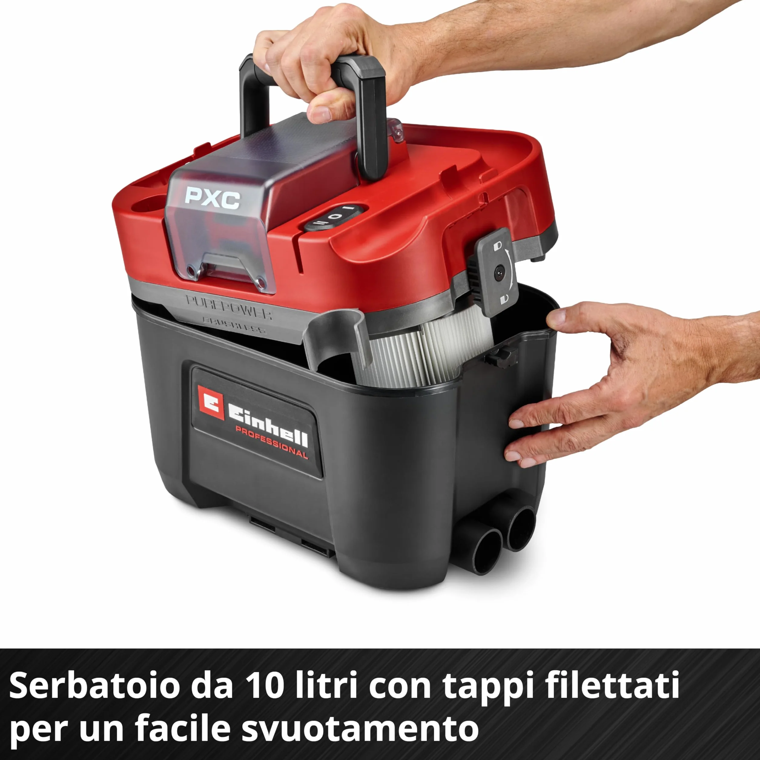 Einhell TP-VC 18/10 Li BL L-Solo Professional Aspirasolidi e liquidi 18 V Brushless 10 l