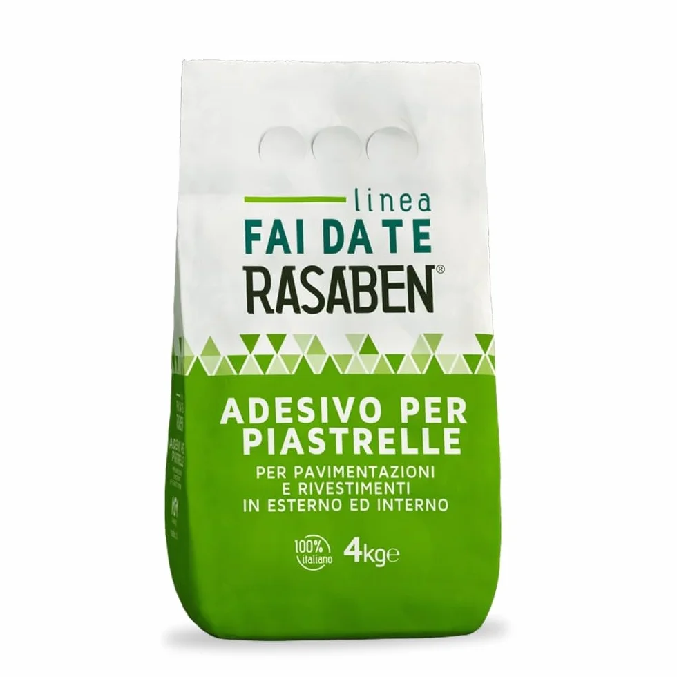RASABEN Adesivo per Piastrelle Bianco 4kg