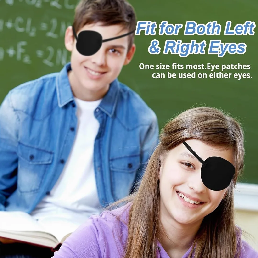 4 Pcs Benda Occhio Regolabile Per Adulti Bambini Bende Oculari Per Bambini Regolabile Bende Occhio Pigro Eye Patch Pirata, Per Ambliopia, Strabismo, Dopo Chirurgia, Protezione Occhio, Cosplay