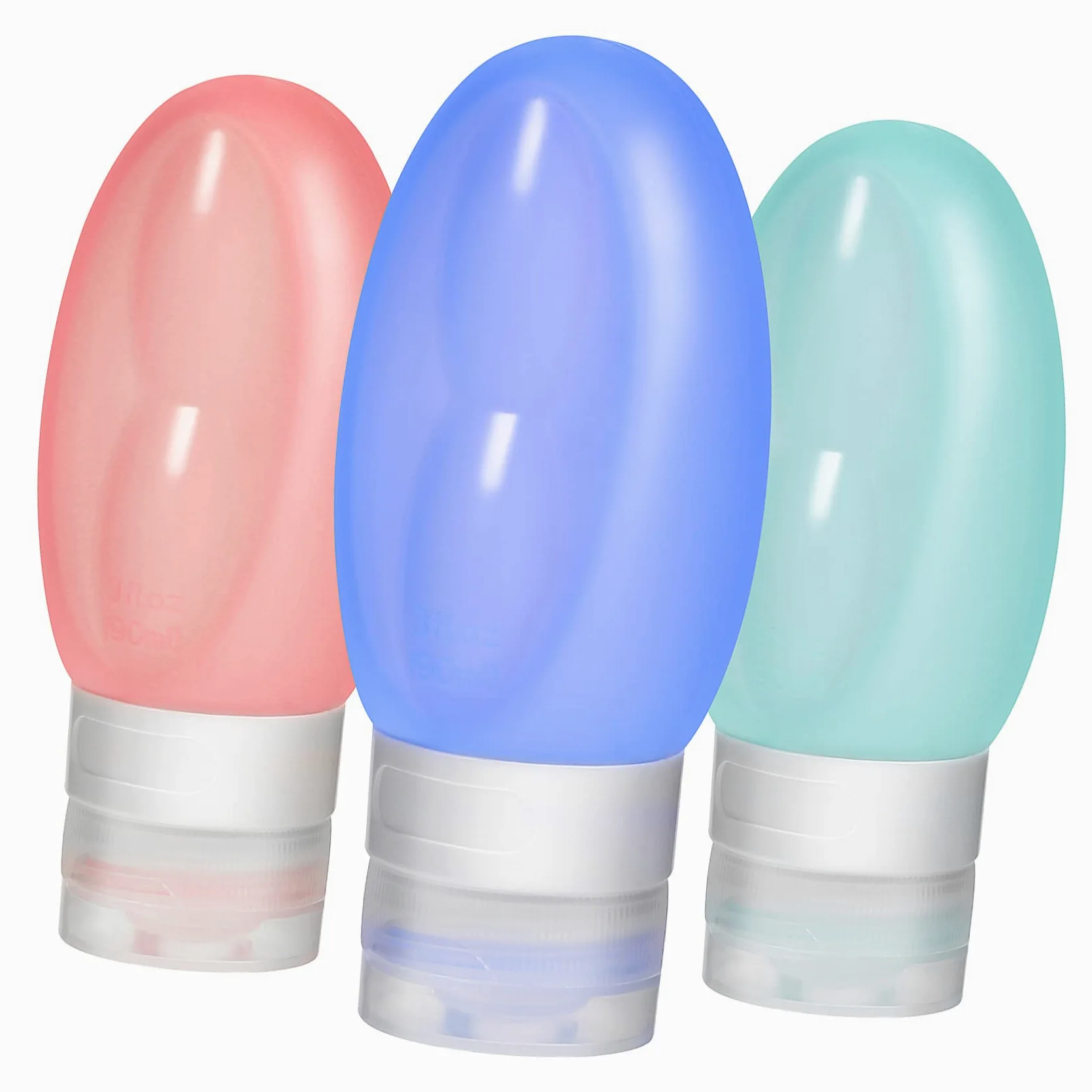 3 Set Bottiglie Viaggio Ricaricabili Contenitori Squeeze Con Tappi Per Shampoo E Cosmetici Per Viaggi E Attività Outdoor 3 Pezzi * 3