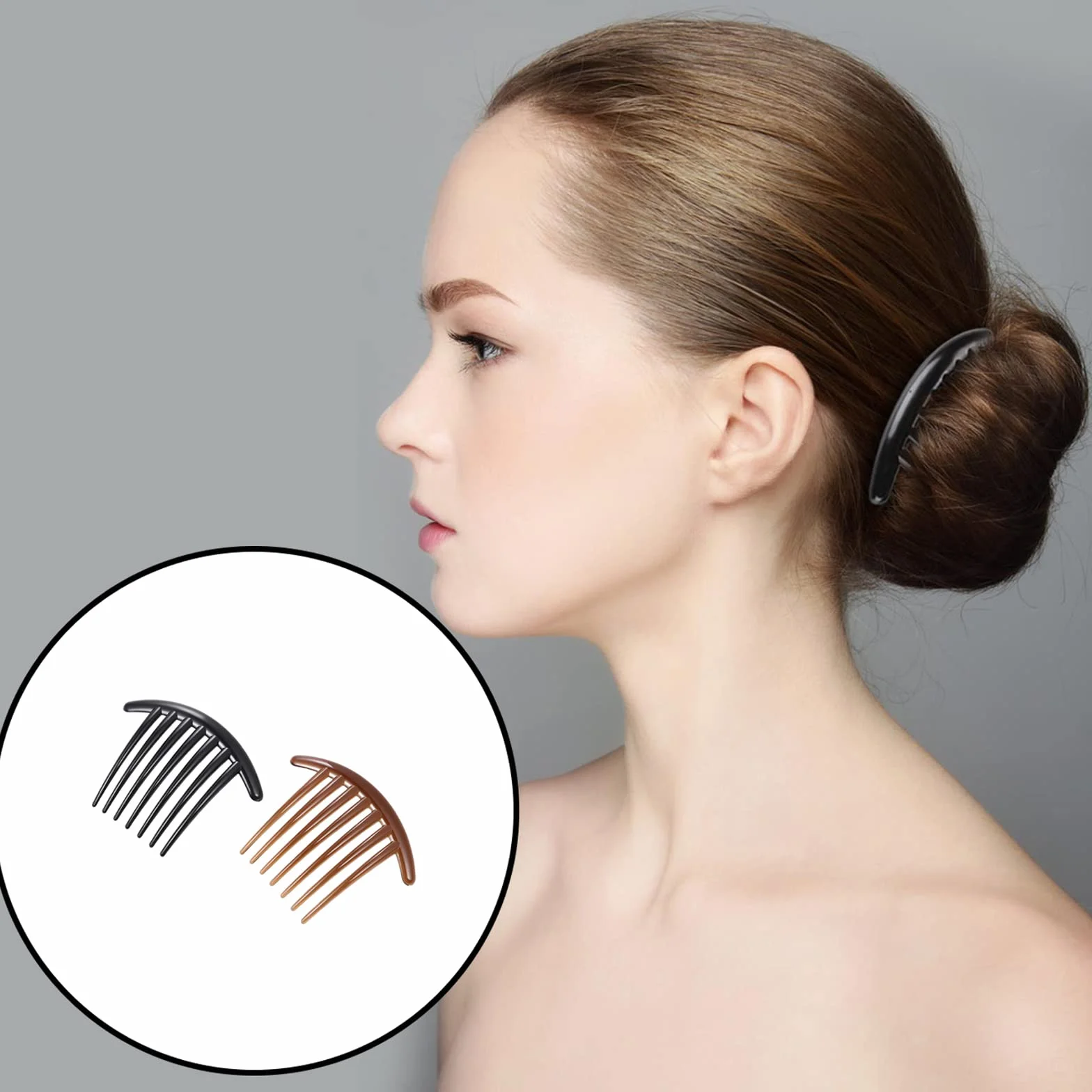 4 Pezzi Pettinino per capelli con 7 Denti, Denti di Plastica Pettini per Capelli Artiglio Accessori per Capelli per le Donne Ragazze