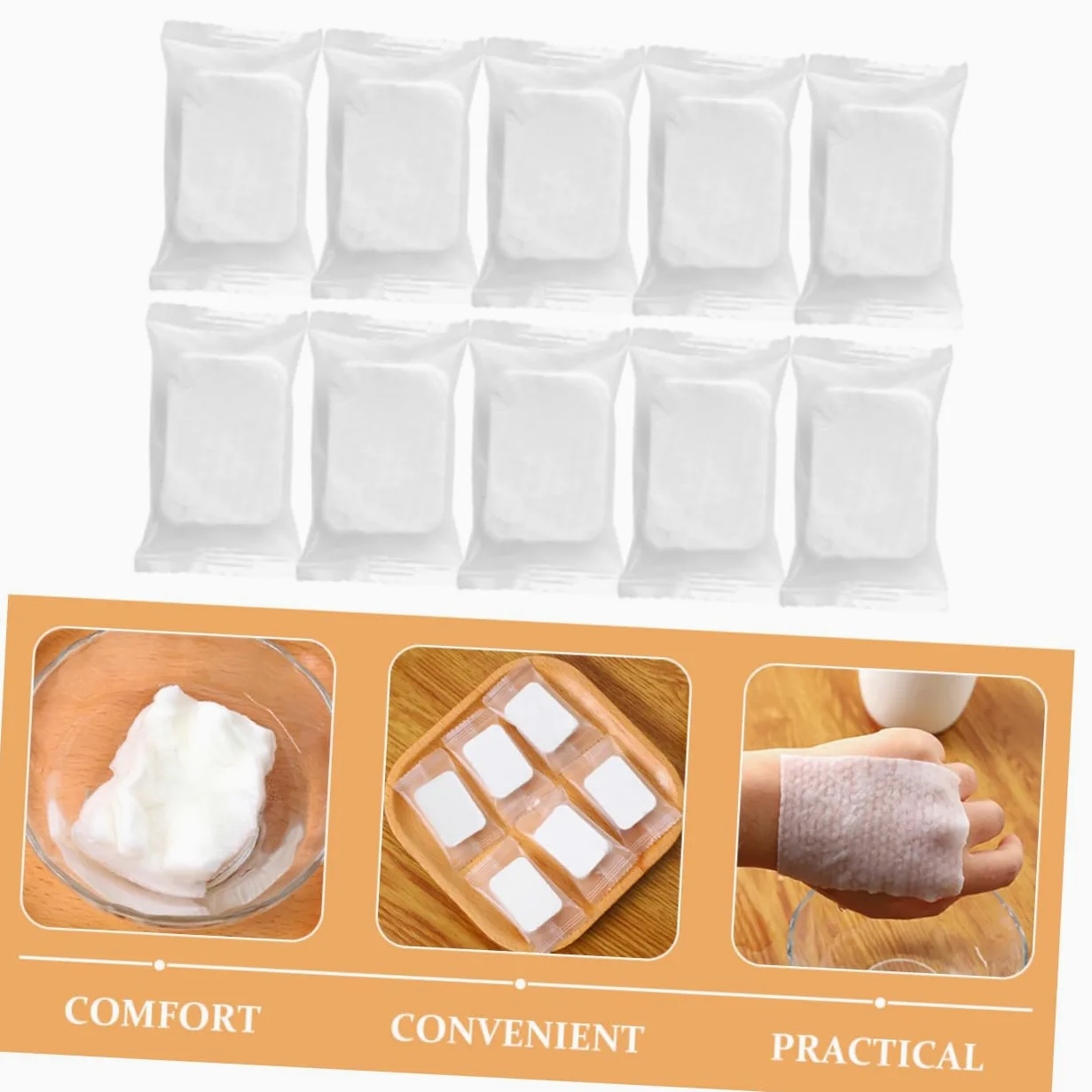 PACKOVE Pannolini Struccanti Viso Spessi Testurizzazione per Eliminazione Grasso Extra, 50 Pezzi, Non Tessuto per Donne e Ragazze