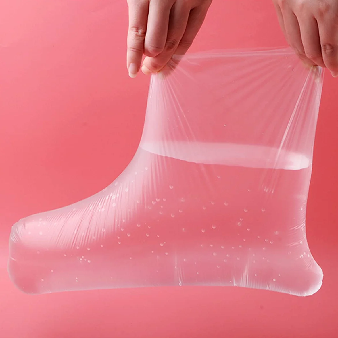 100 sacchetti per piedi e 100 sacchetti per mani con adesivi, fodere in cera paraffina per piedi mani, grandi calze in plastica per terapia termica per piedi e pedicure, trattamento con cera termale