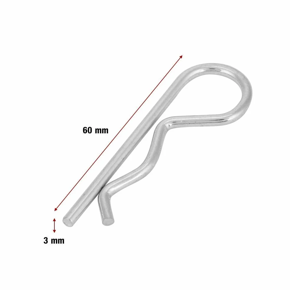 Fermaglio per ferro zincato Tipo B 10 pezzi 3x60mm