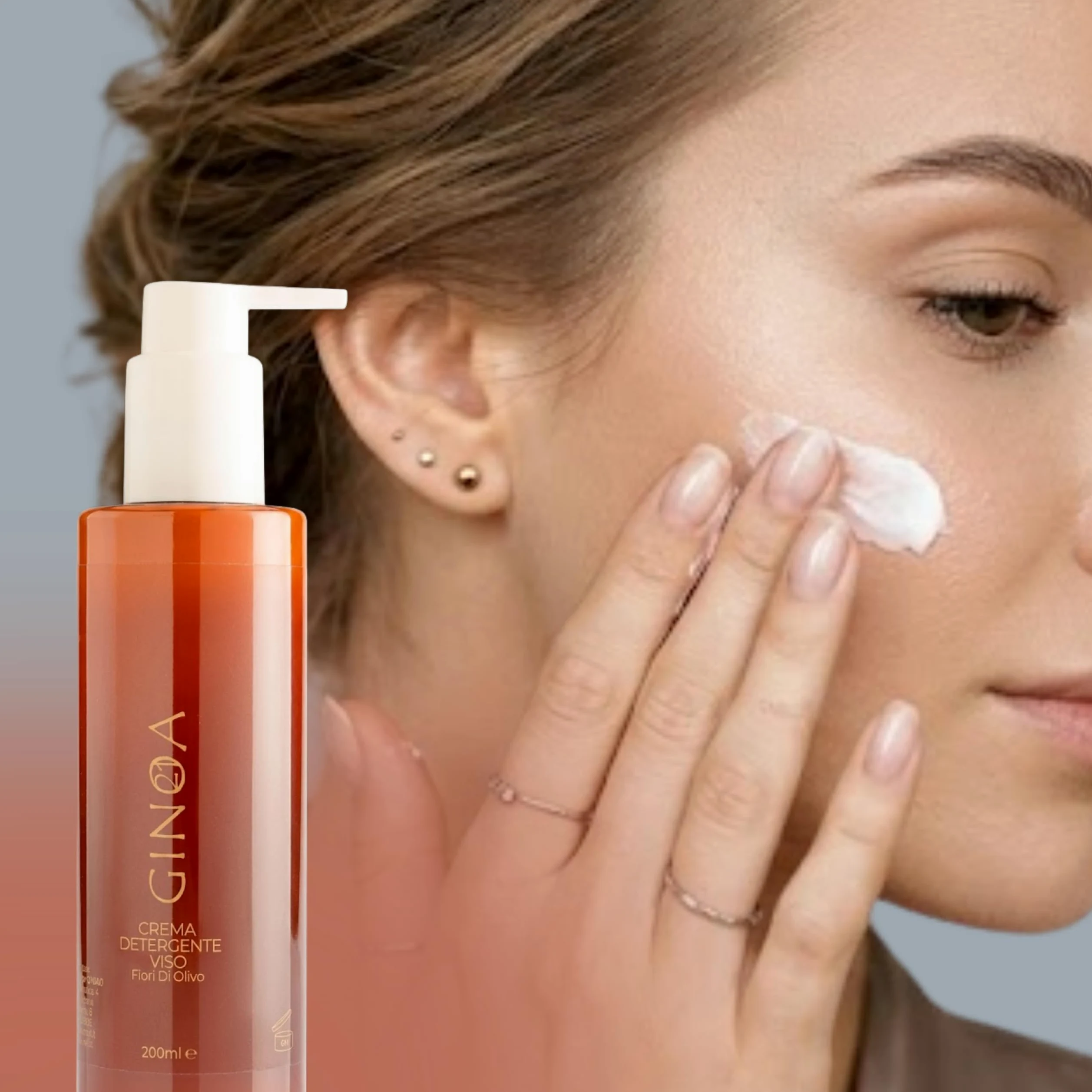 Crema Detergente Struccante Fiori Olivo 200ml | Detergente viso con Olio EVO, Mandorla Dolce e Vinaccioli, deterge e nutre senza alterare la pelle