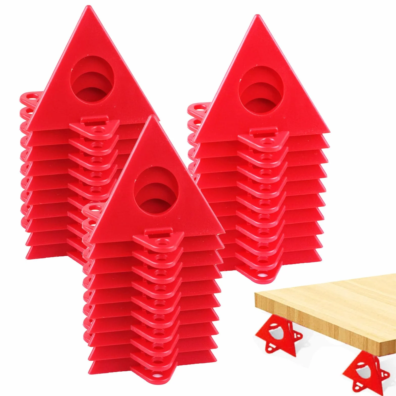 Supporti a Piramide 30 Pezzi Plastica Rosso per Verniciatura, Mini Cono Stand Set Artigianato