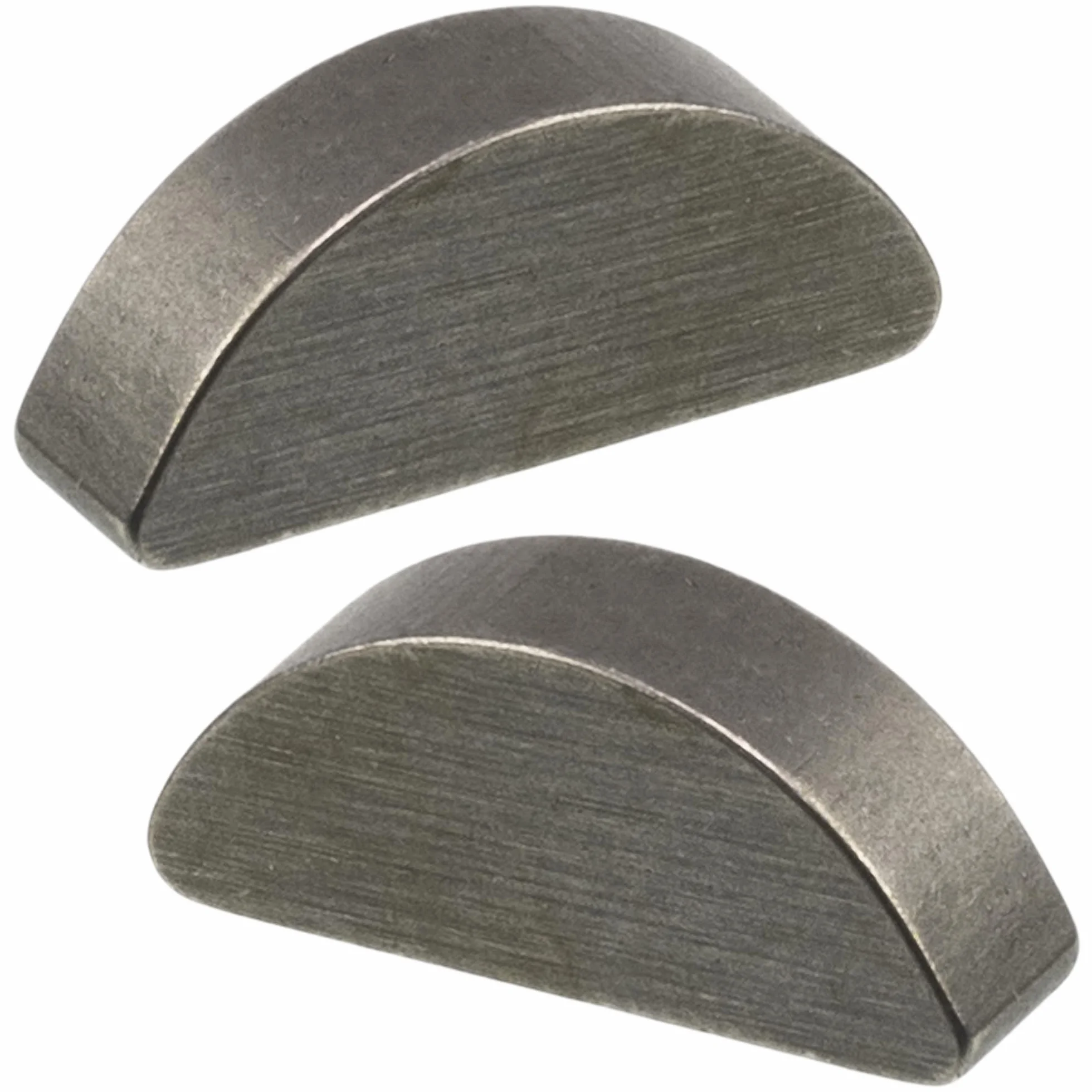 AERZETIX C75992 Set di 2 chiavette a forma di mezzaluna 4x6.5x16mm acciaio