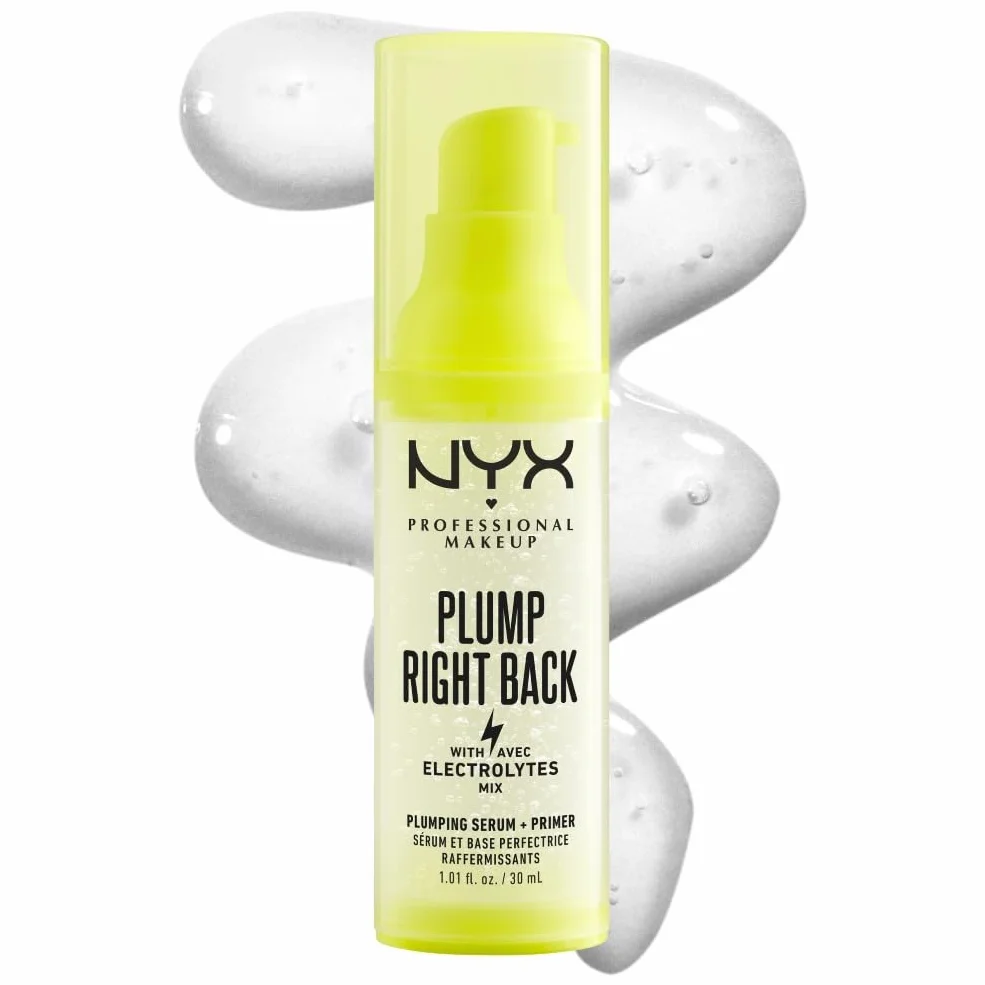NYX Professional Makeup Plump Right Back Primer & Siero, Con Elettroliti, Formula Vegana, 30ml