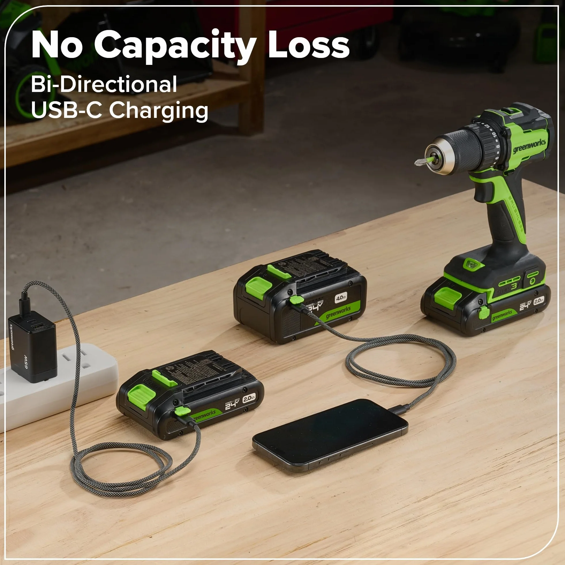 Greenworks 24V combo trapano avvitatore a percussione sega circolare alternativa a calare utensile multifunzione levigatrice torcia