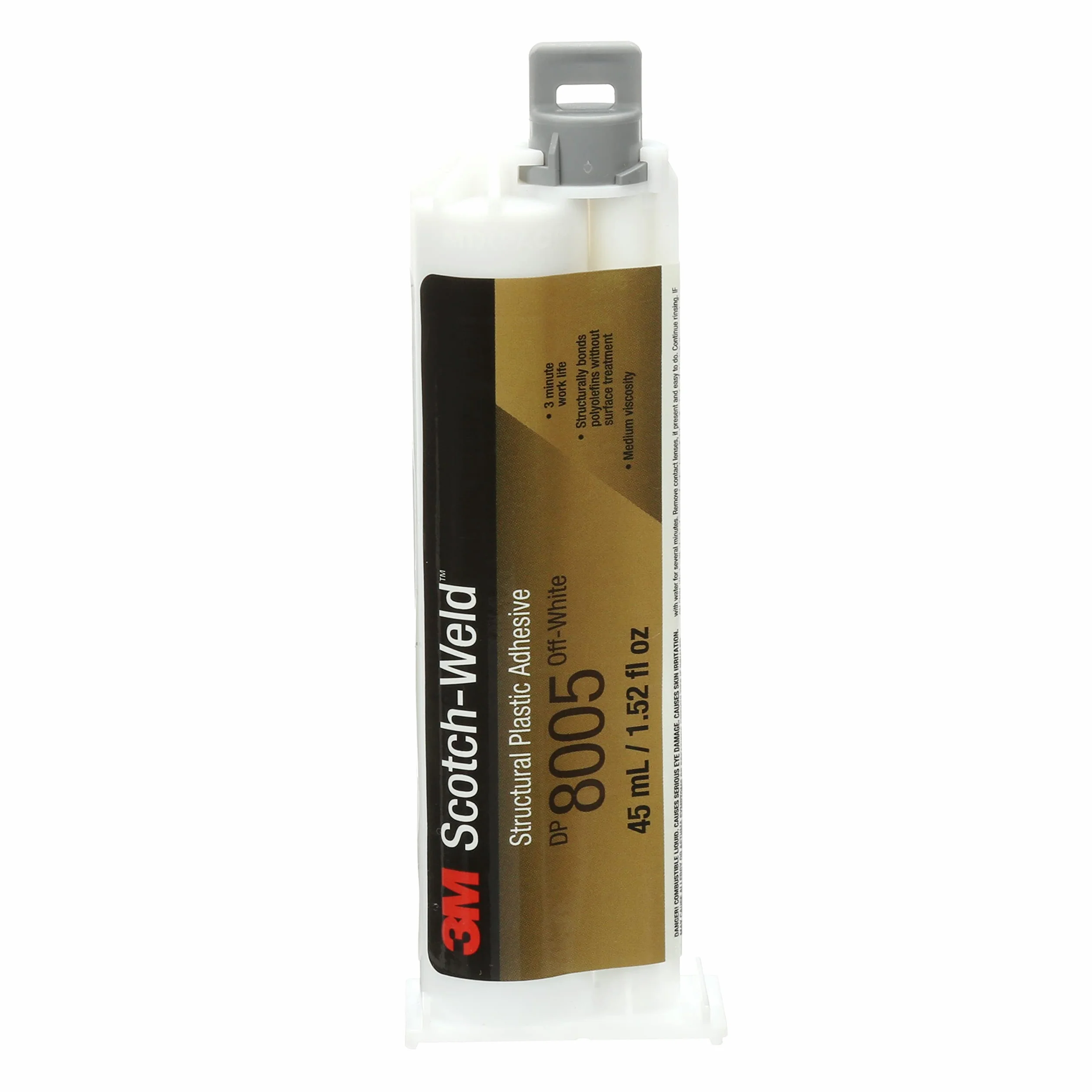 3M Scotch-Weld DP8005 Structural Plastic Adhesive, Off-White, 45mL Duo-Pak