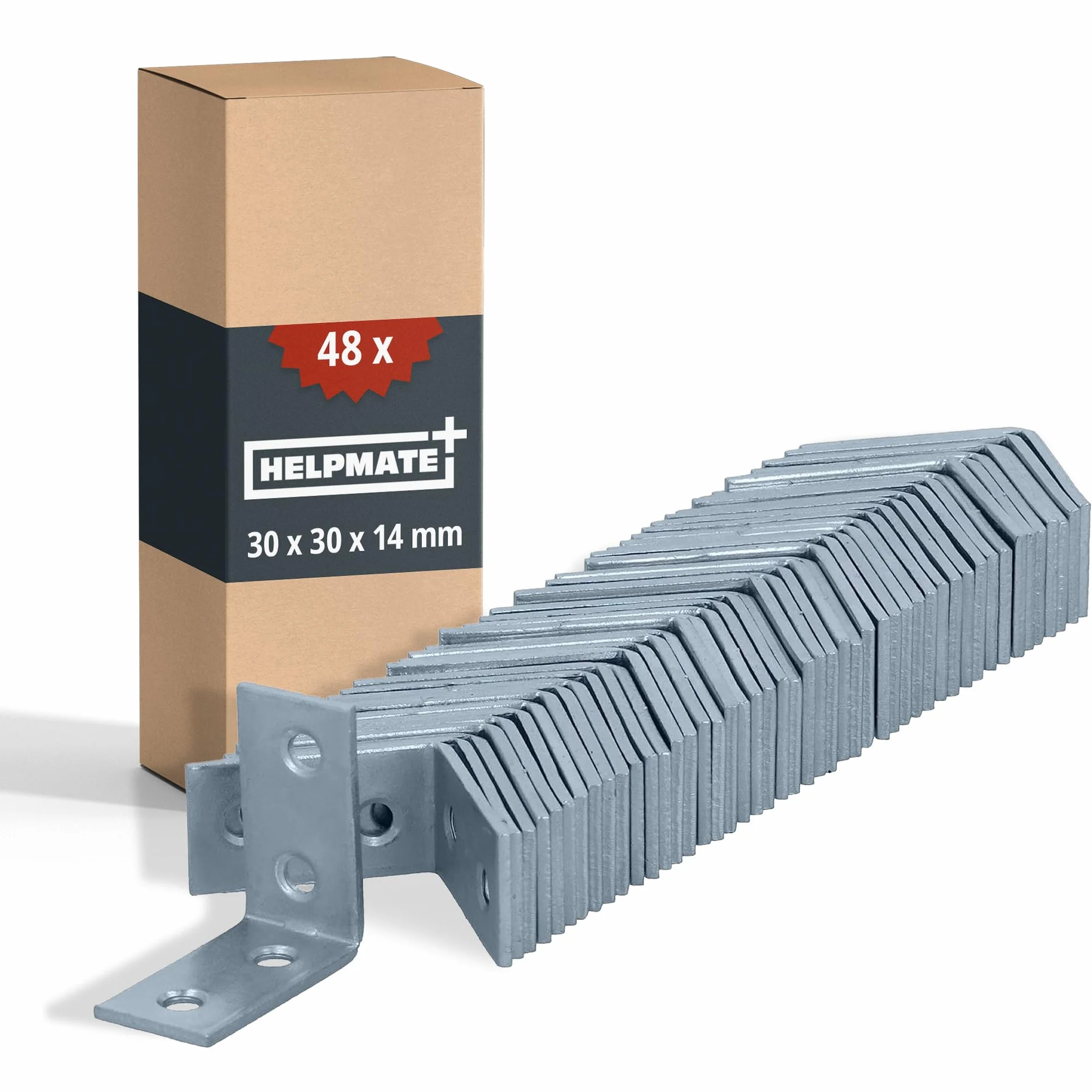 HELPMATE 48 pezzi angolari a sedia 30x30x14 mm acciaio zincato blu per mobili fai da te