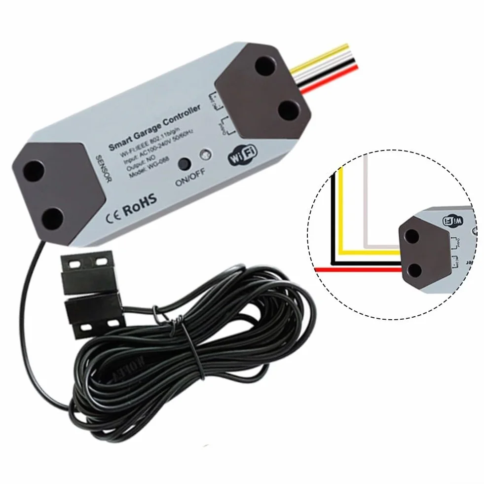 Modulo intelligente per porta garage TUYA 12-24V sensore magnetico monitoraggio