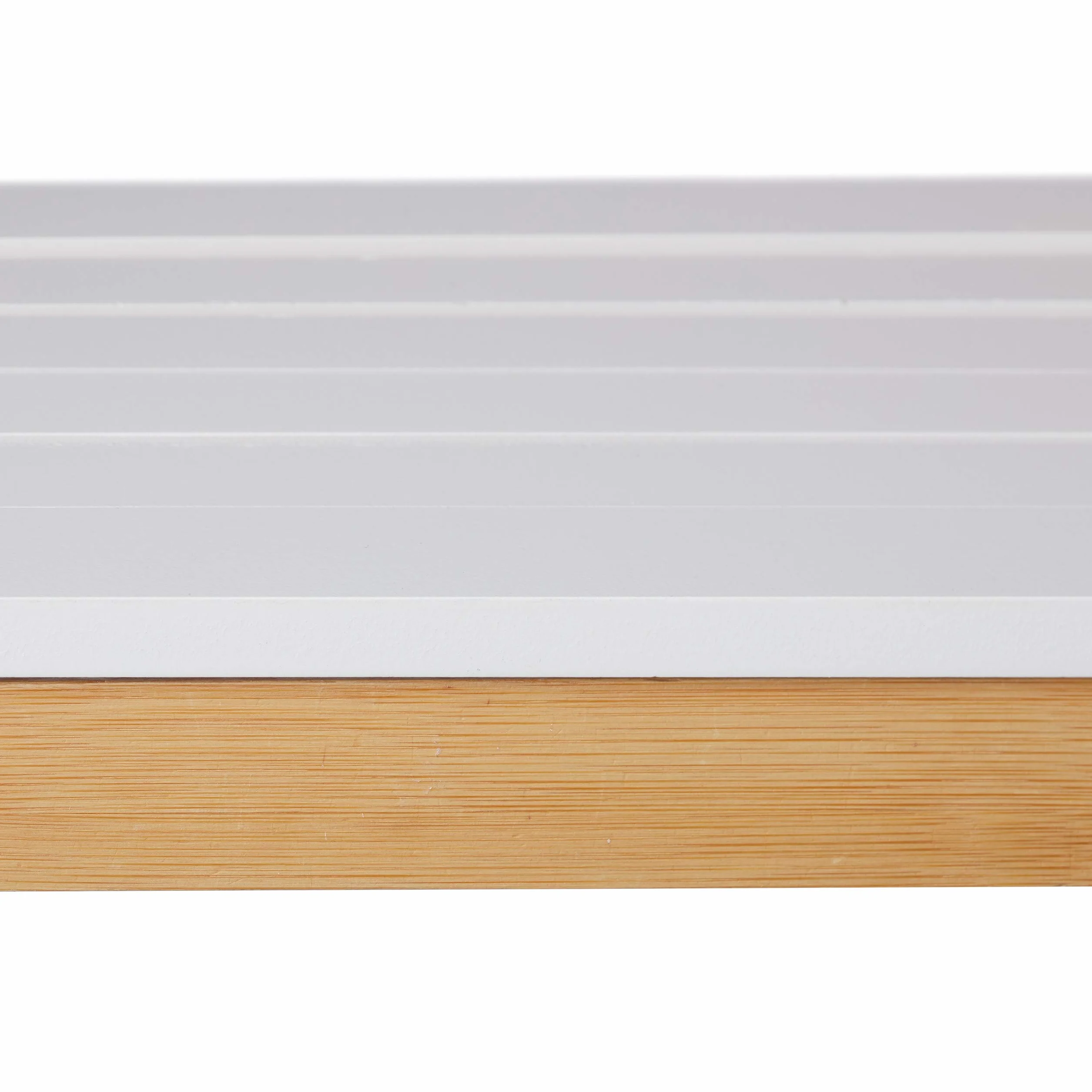 Relaxdays Portasciugamani da Terra, Bambù e MDF, 3 Aste e Ripiani, 150x50x30 cm, Naturale Bianco