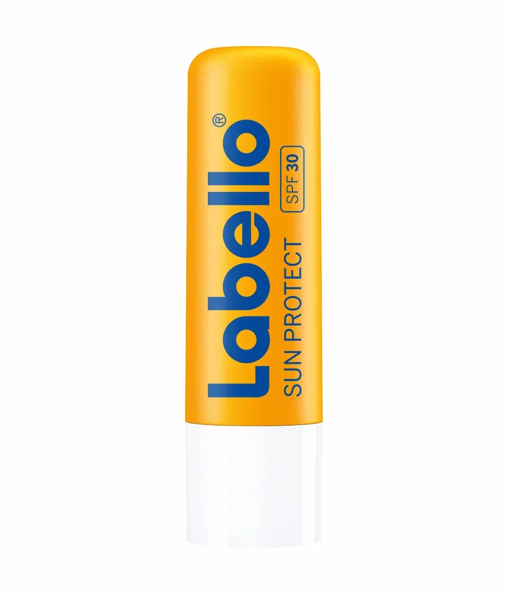 Labello Sun Protect, balsamo labbra waterproof con protezione solare (SPF 30), senza oli minerali, 1 confezione (4.8 g)