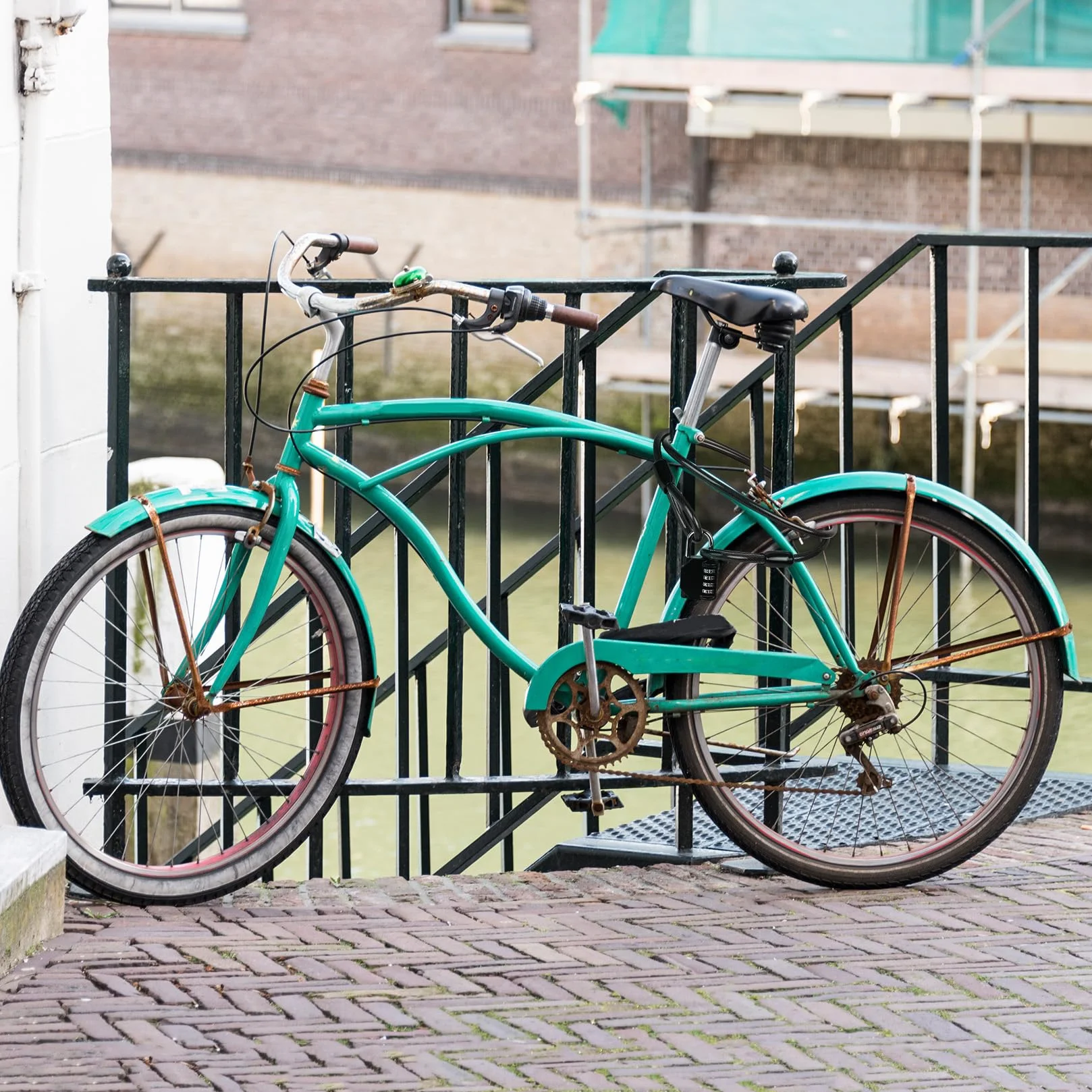 Lucchetto a combinazione 1,25 m 10 mm diametro nucleo in acciaio per bicicletta valigia mobile