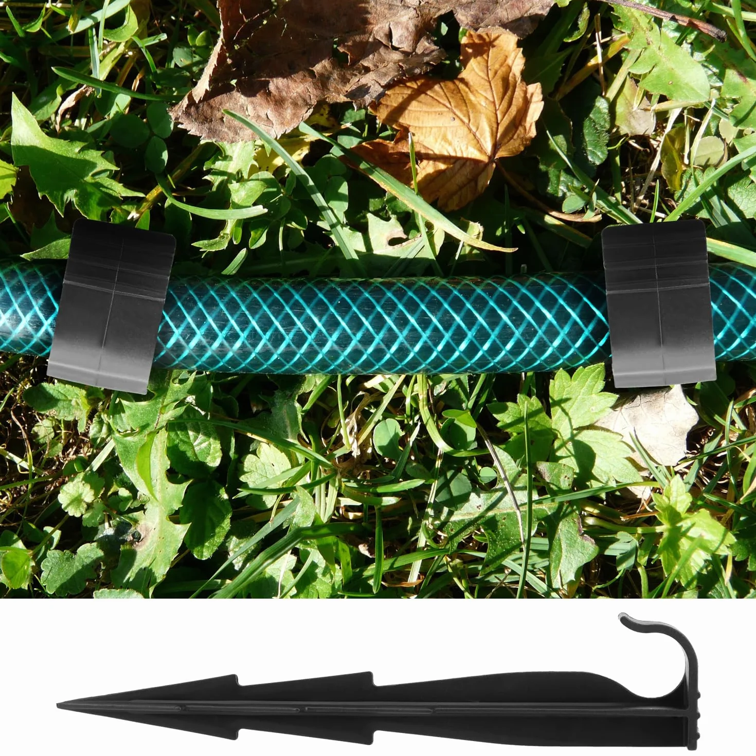 com-four 50x ganci di fissaggio per tubi irrigazione - Tasselli plastica terreno - Perni fissaggio tubi cavi coperture
