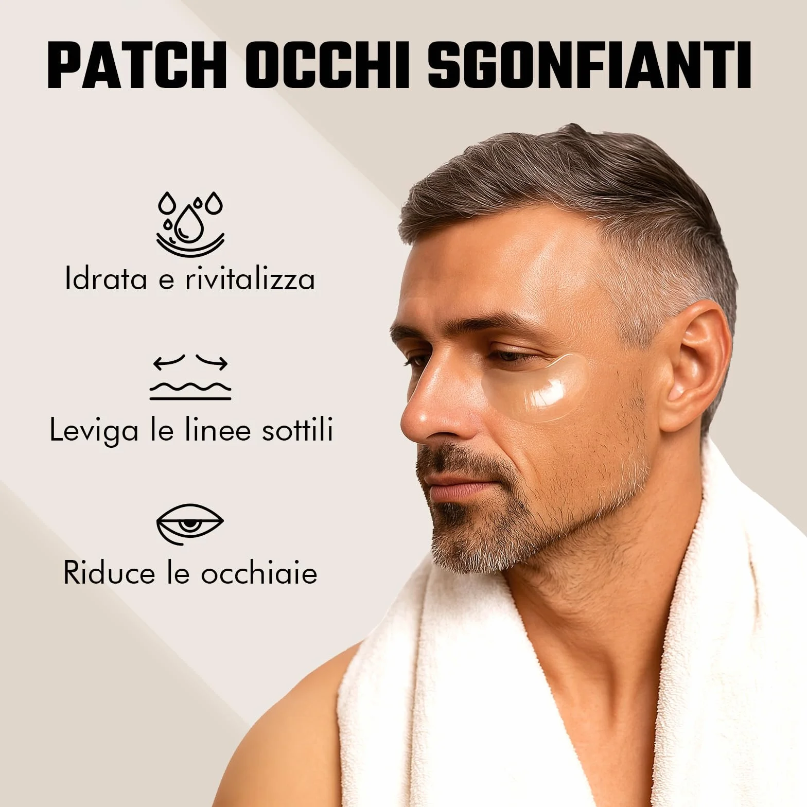 Patch Occhi al Bakuchiol (20 paia), Maschera Occhi con Caffeina, Niacinamide e Acido Ialuronico, Patch Occhiaie e Borse, Maschera Occhiaie, Eye Mask per Schiarente e l'idratazione