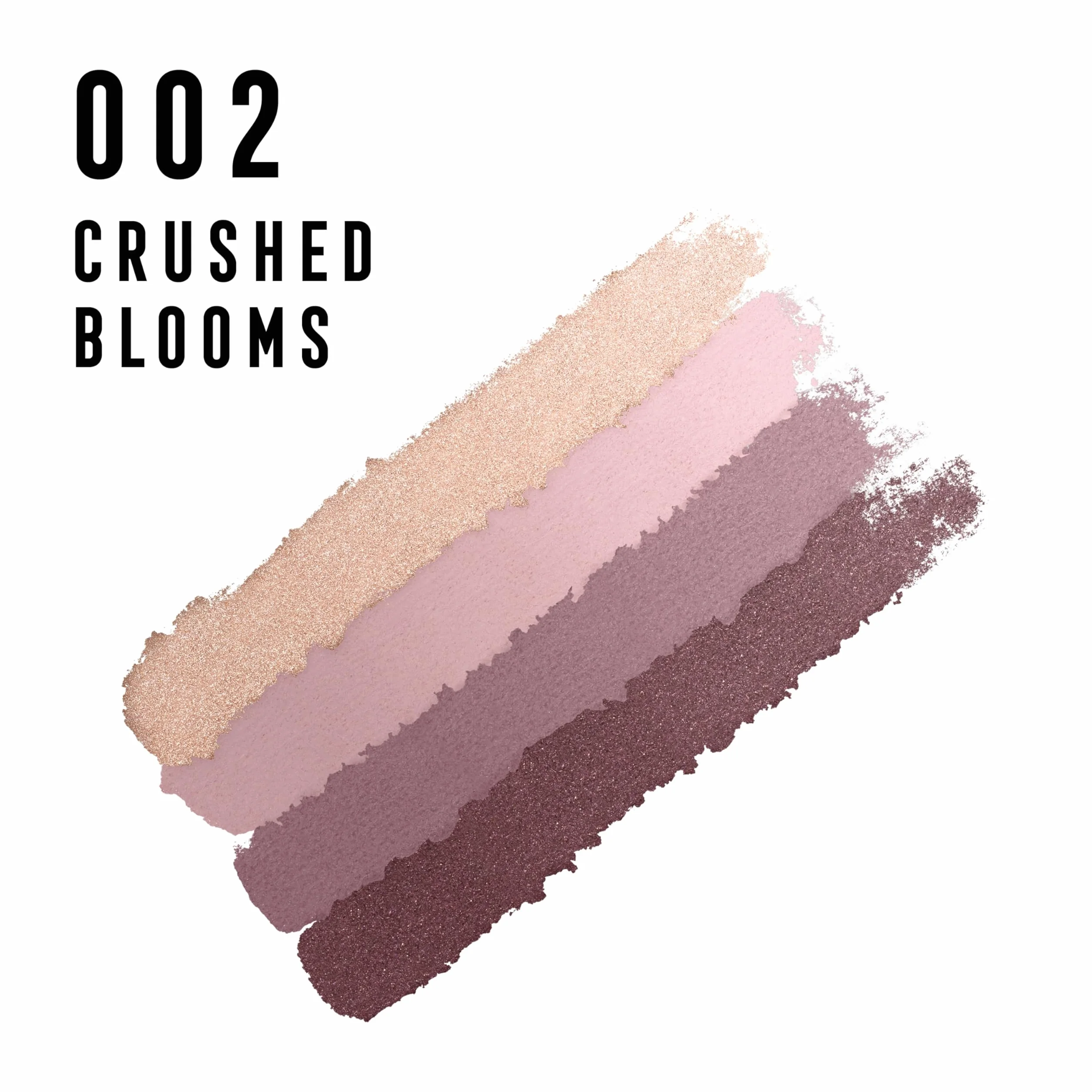 Max Factor Colour X-Pert Soft Touch Palette Ombretti, 4 Ombretti dal Colore Intenso, Altamente Sfumabili, 002 Crushed Blooms