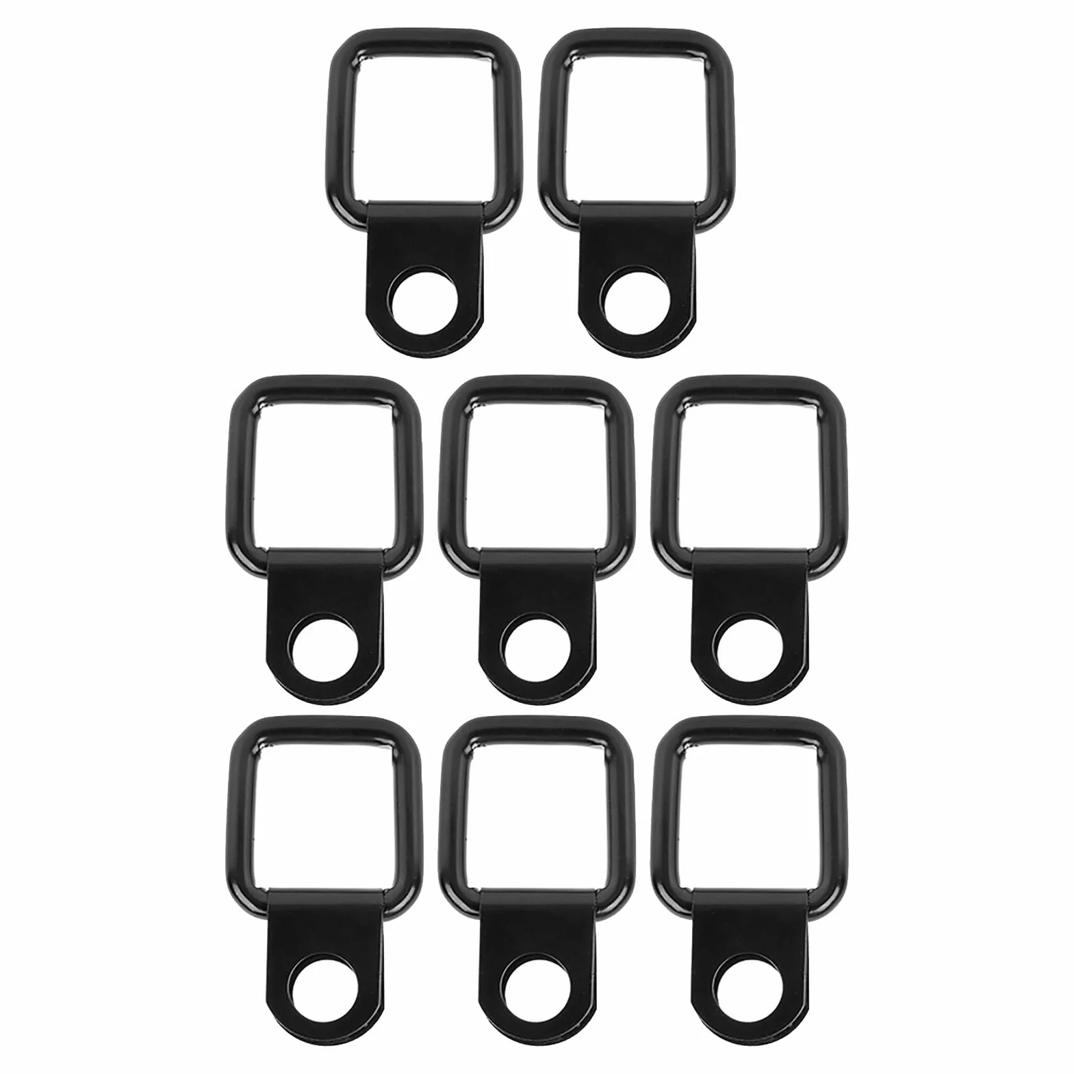 Ancoraggio ad anello a D 8 pezzi per Wrangler JK YJ TJ JKU 2,8 x 4,8 x 0,4 cm