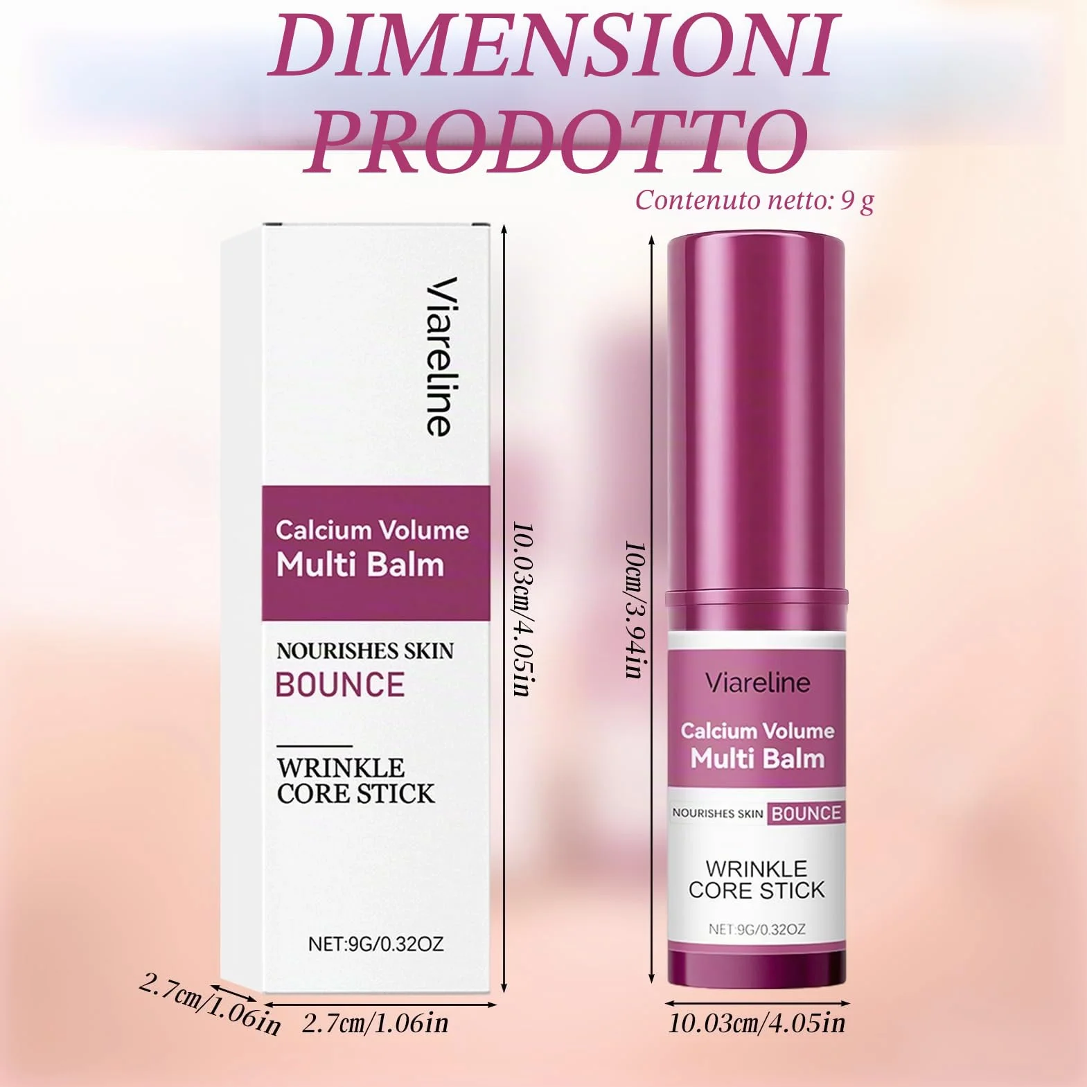 Calcium Volume Multi Balm, Calcium Multi Balm Stick, Crema di Calcio Anti-Invecchiamento, Stick Coreano Viso Antirughe, Sticks di Calcio Idratanti per Occhi, Viso, Collo