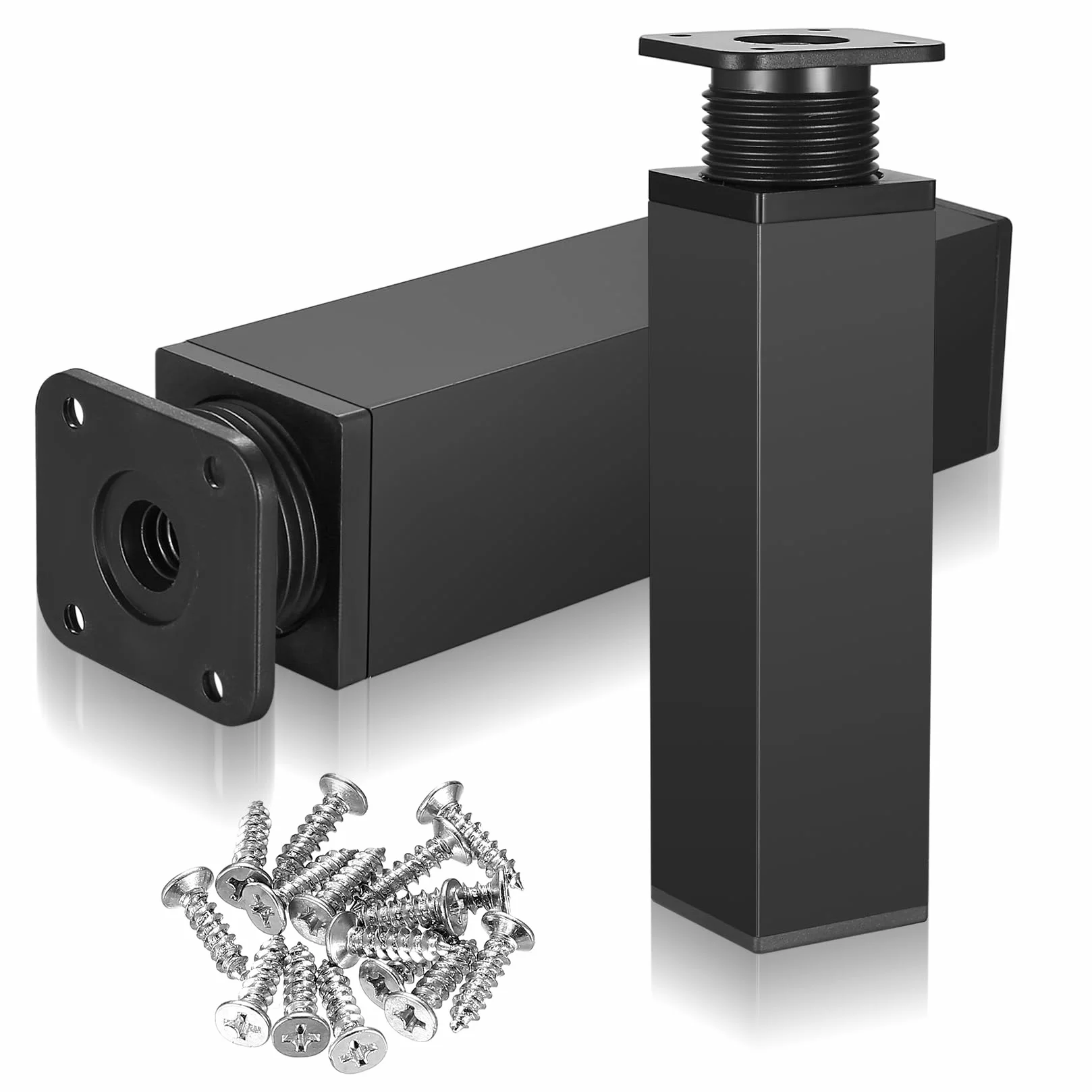 Gambe per Mobili Regolabili in Altezza 4 Pezzi 15 cm Nero