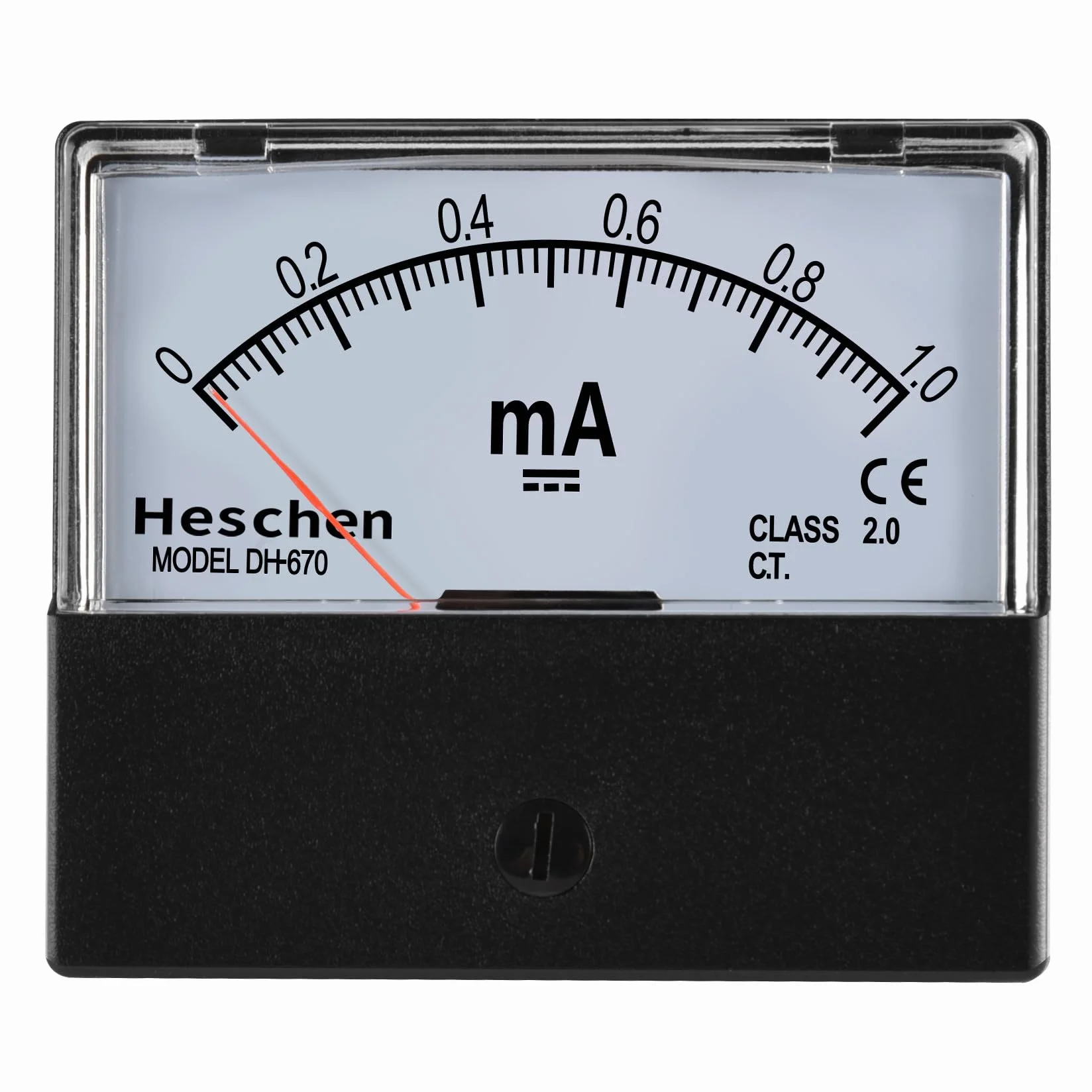 Heschen DH-670 Tester per amperometro a pannello rettangolare DC 0-1mA classe 2.0 CE