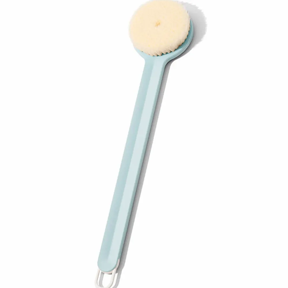 Spazzola per la Schiena Manico Lungo Floccaggio Setole morbide Antiscivolo Spazzola per Bagno a Manico Lungo in PP Esfoliante e stimola la circolazione sanguigna. Scrubber per Il Corpo (Colo