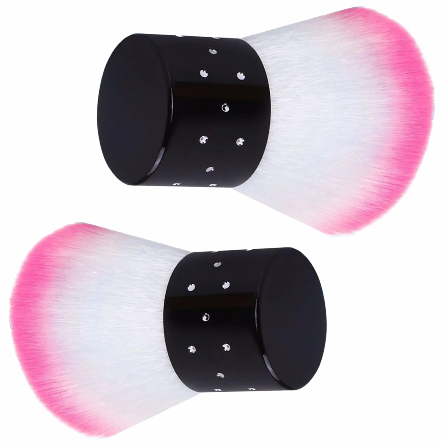 2 pennelli per polvere per unghie, testina per polvere fine morbida e confortevole per unghie, nail art da 1, 6x2, 5 pollici, spolverino facile da usare per spolverino per trucco da donna