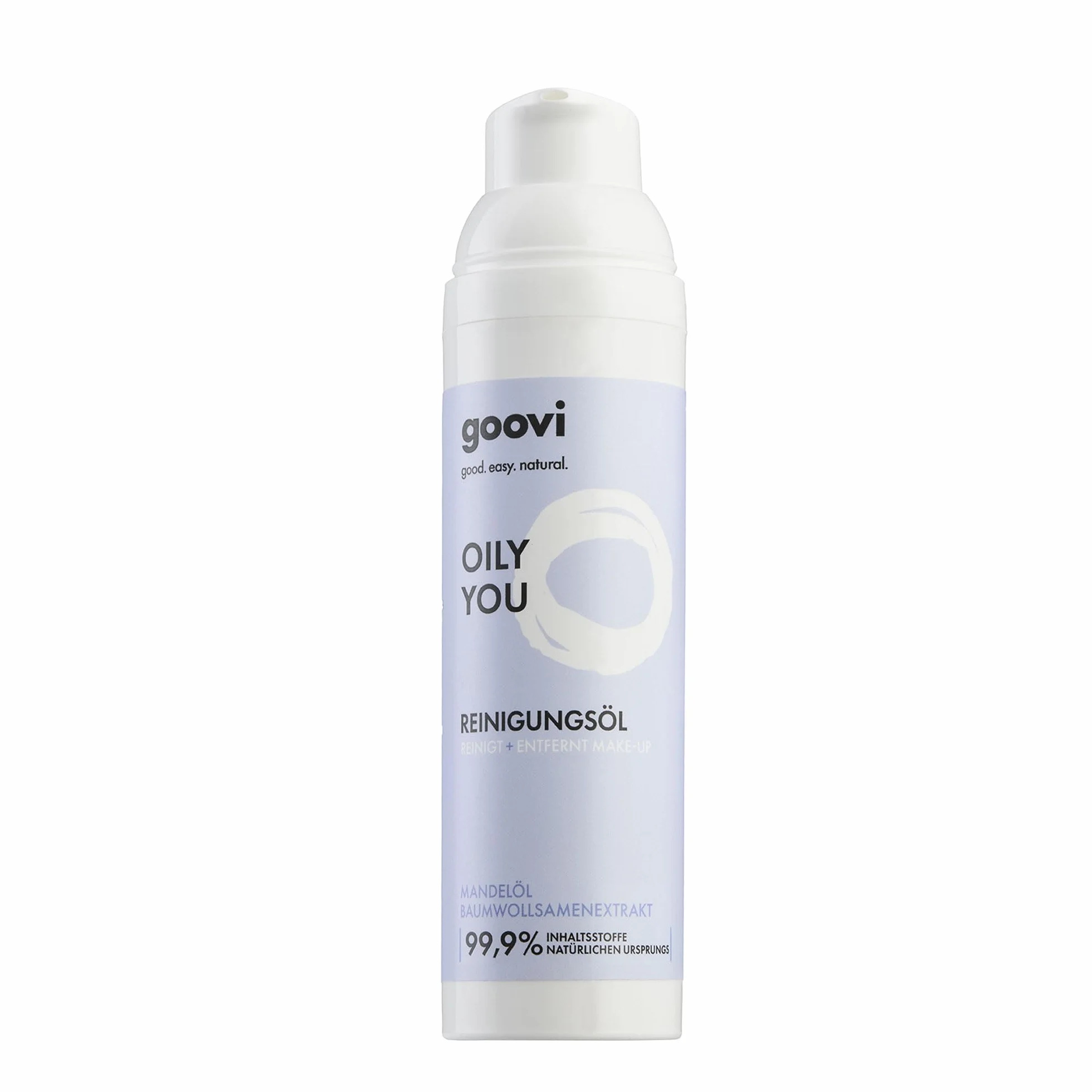 GOOVI Oily You Cleansing Oil, struccante a base di olio, olio detergente per il viso, 75 ml