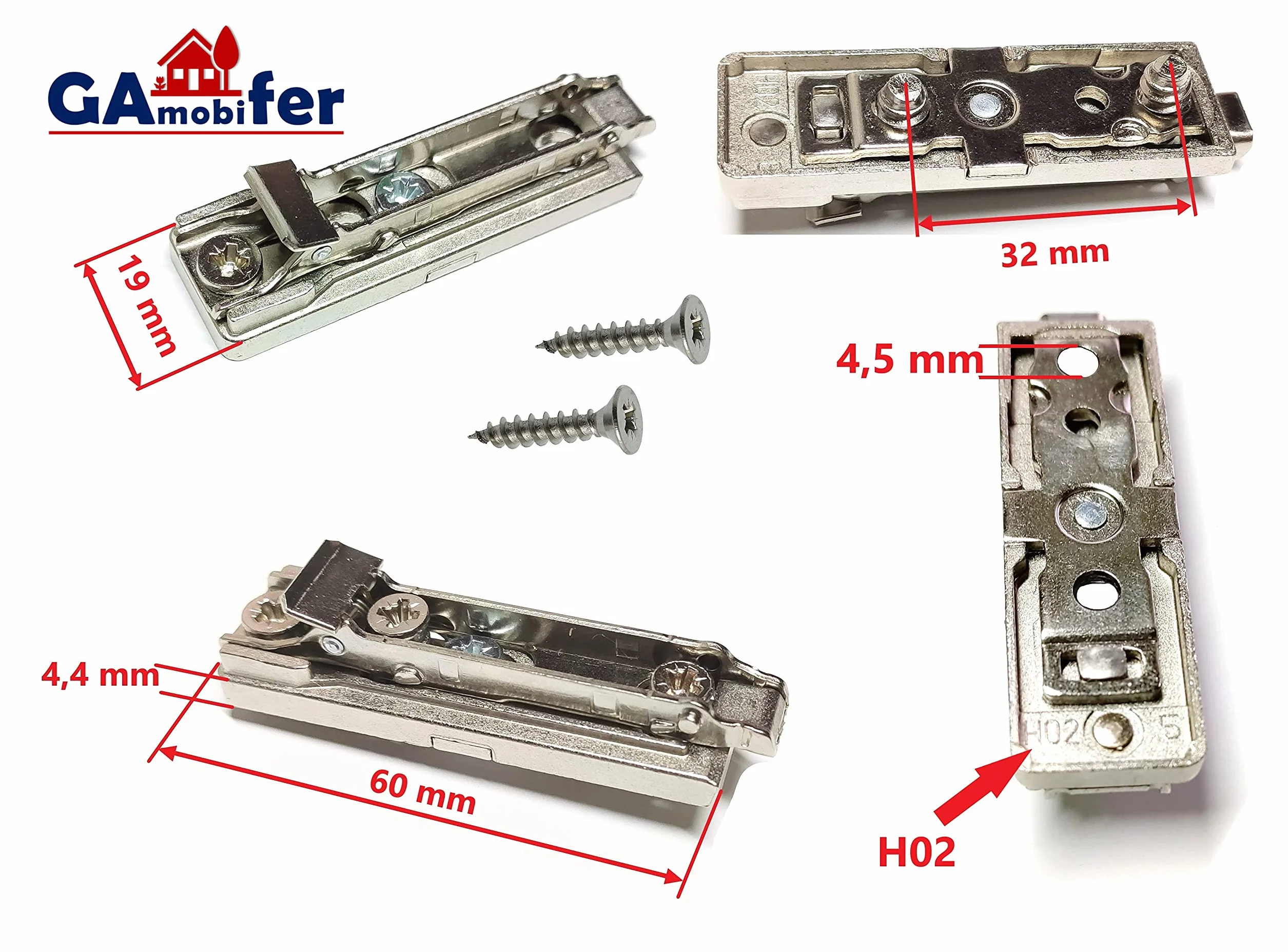 Cerniera SALICE Universale Apertura 110° Applicazione Standard Chiusura Tradizionale a SCATTO COLLO BASSO 0 pz 2