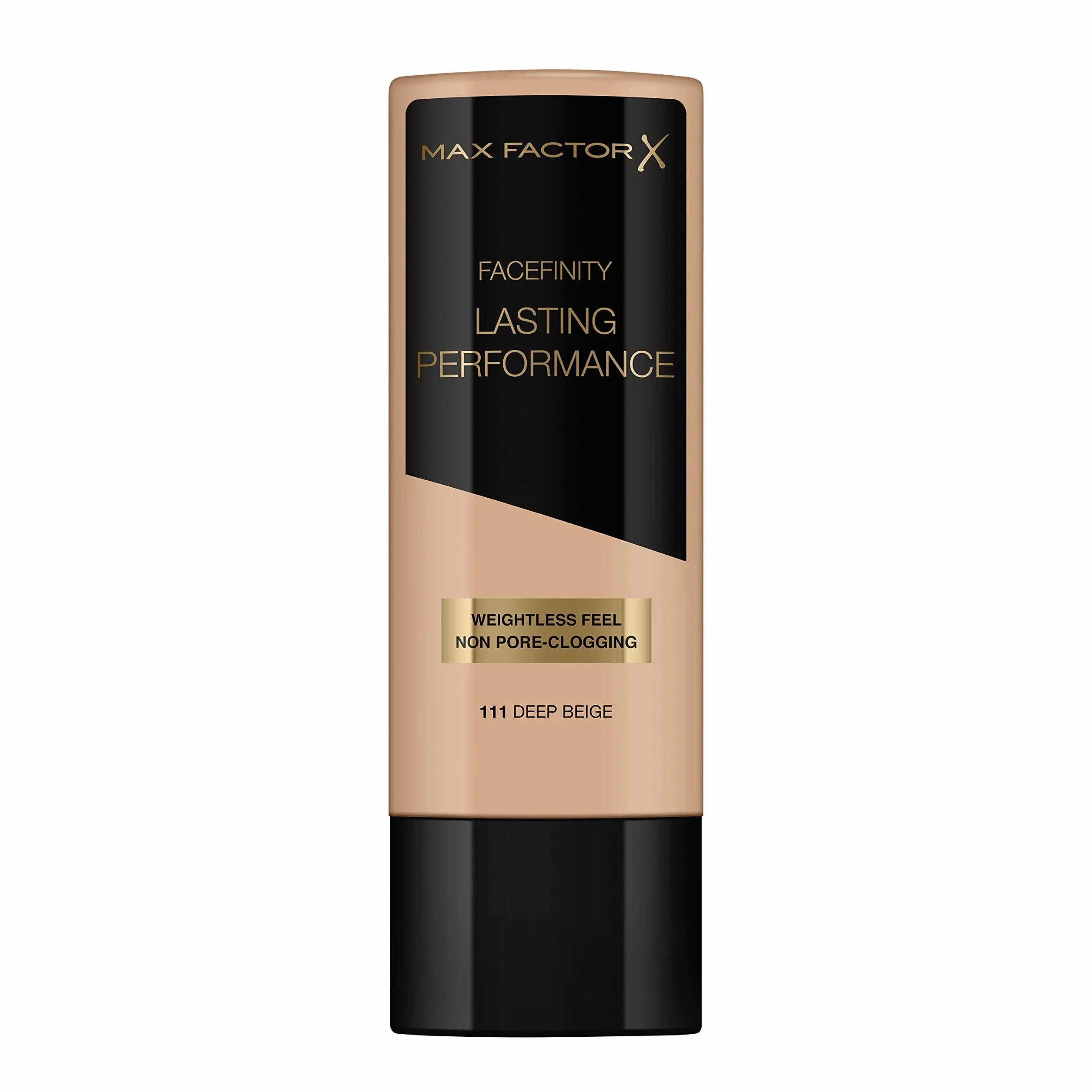 Max Factor - Fondotinta Liquido Lasting Performance - Alta Coprenza, Finish Matte e Lunga Durata - 111 Deep Beige - 35 ml