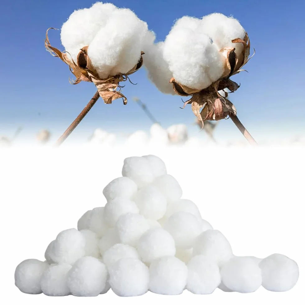 Batuffoli di Cotone Bianchi, Palline di Cotone per Trucco - 200 Pezzi