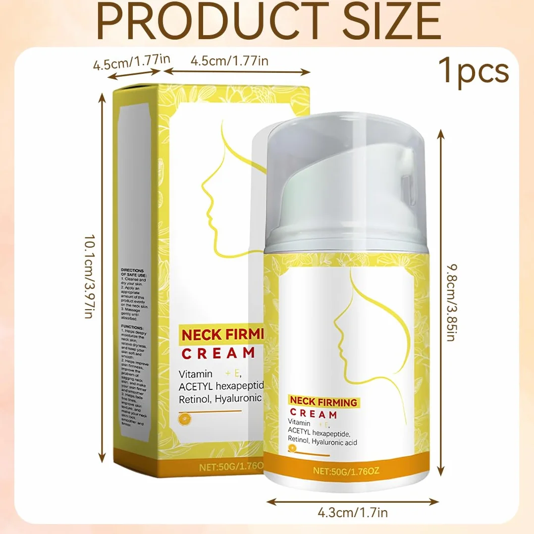 1 Pezzi Crema Rassodante Collo, Maschera Collo e Décolleté, Anti-Età Crema Per Rassodare E Ridurre Le Rughe Su Colle E DéColleté Per Donna, Lifting, Rassodante E Idratante Con Collagene (50g)